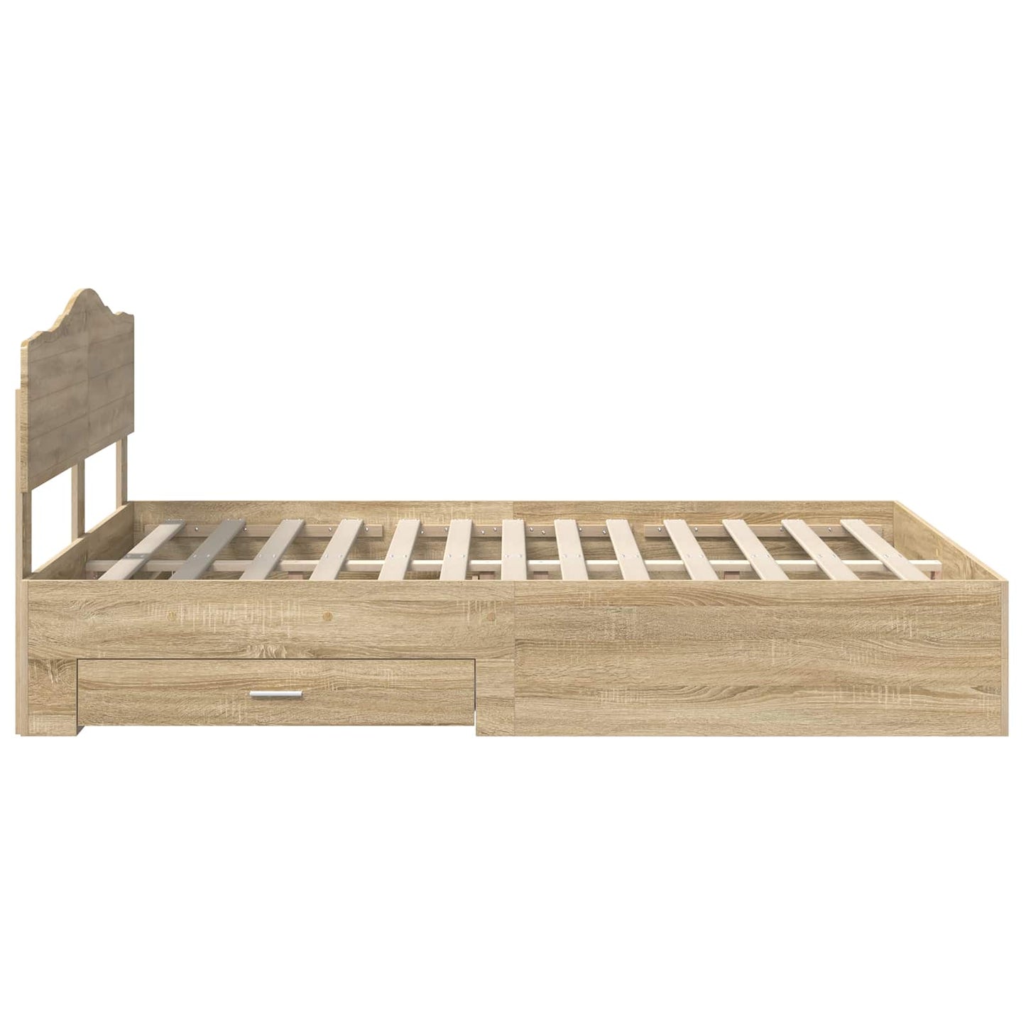 vidaXL Σκελετός Κρεβατιού Δρύς Sonoma 150 x 200 cm Επεξεργασμένο ξύλο