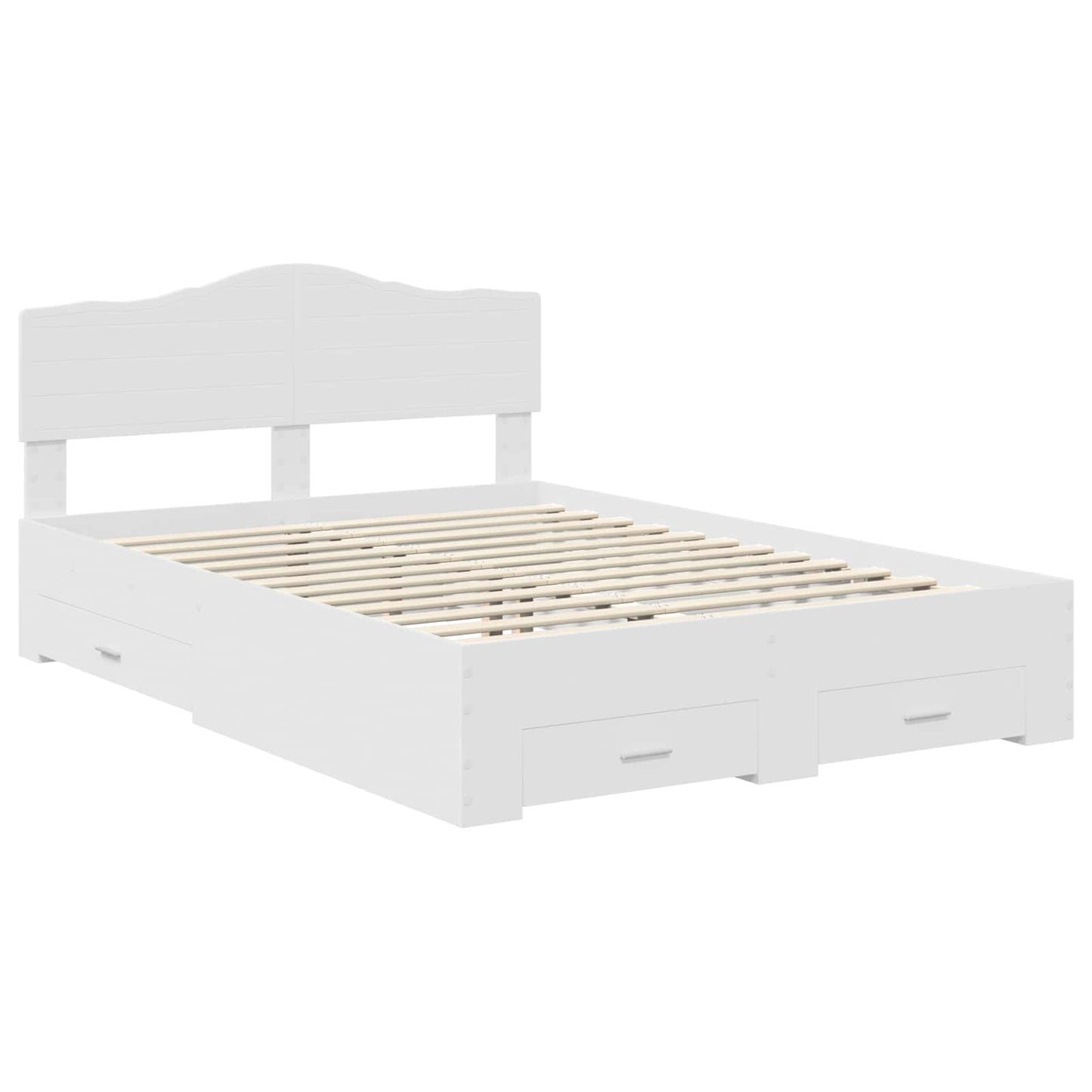 vidaXL Σκελετός Κρεβατιού Λευκό 140 x 200 cm Επεξεργασμένο ξύλο