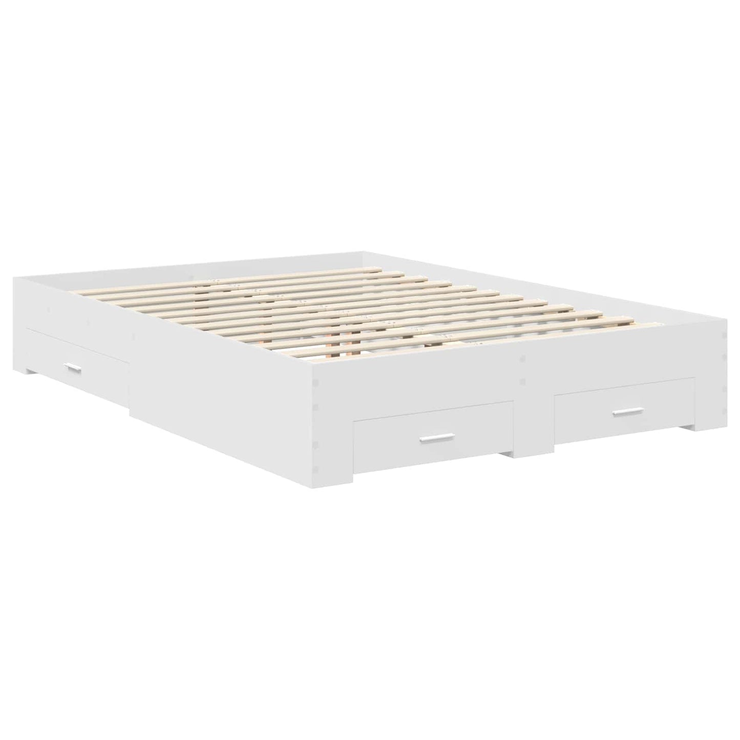 vidaXL Σκελετός Κρεβατιού Λευκό 140 x 190 cm Επεξεργασμένο ξύλο