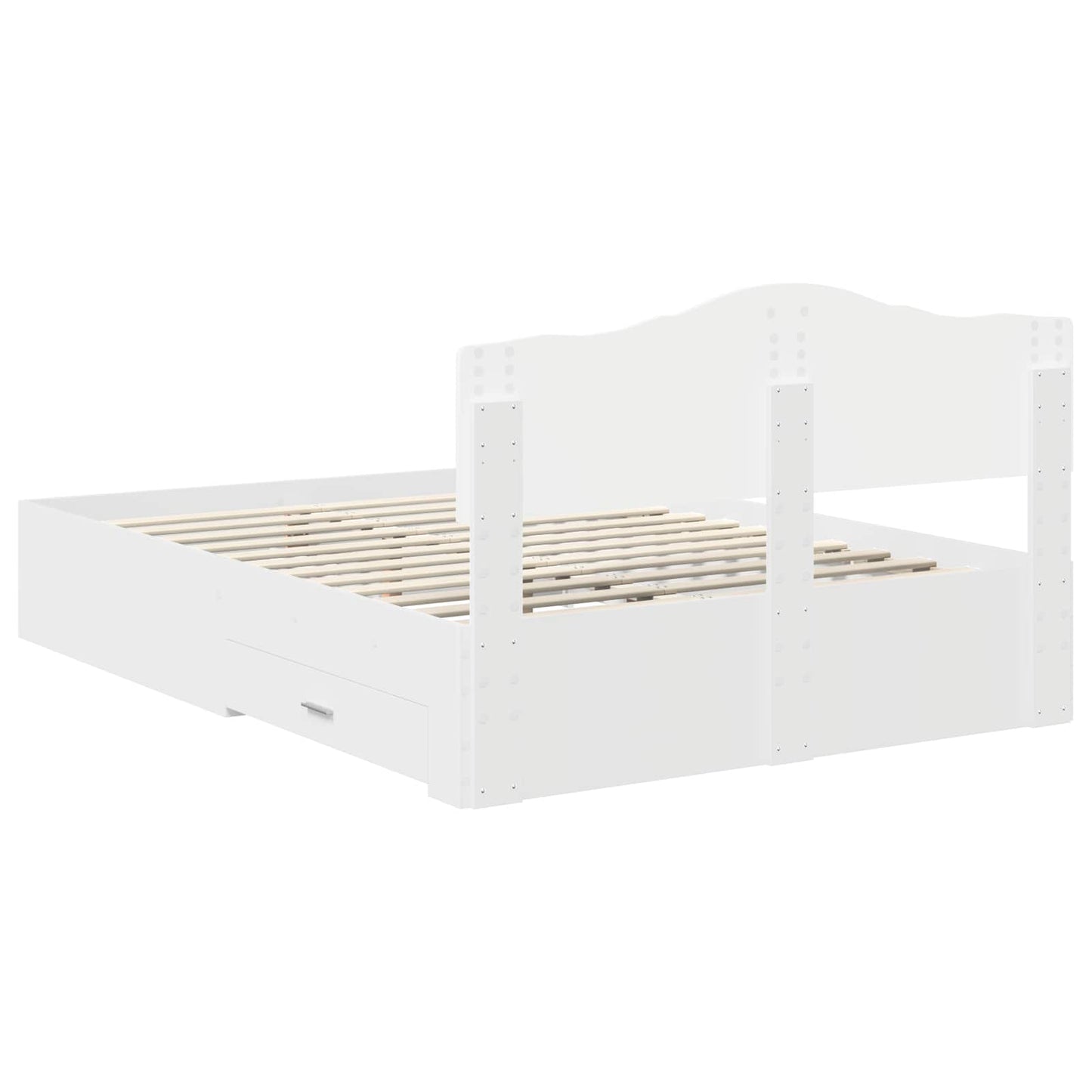 vidaXL Σκελετός Κρεβατιού Λευκό 140 x 190 cm Επεξεργασμένο ξύλο