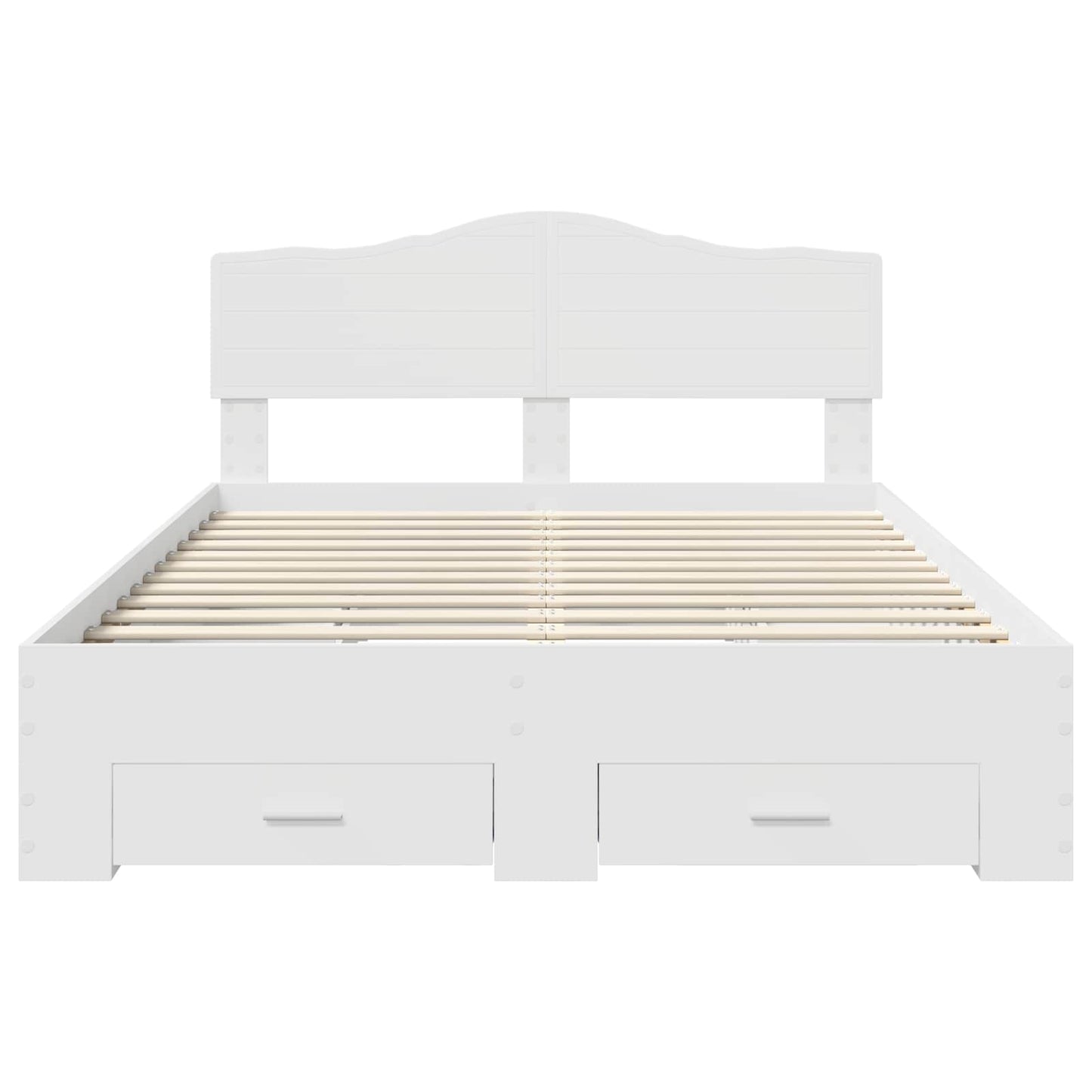 vidaXL Σκελετός Κρεβατιού Λευκό 140 x 190 cm Επεξεργασμένο ξύλο