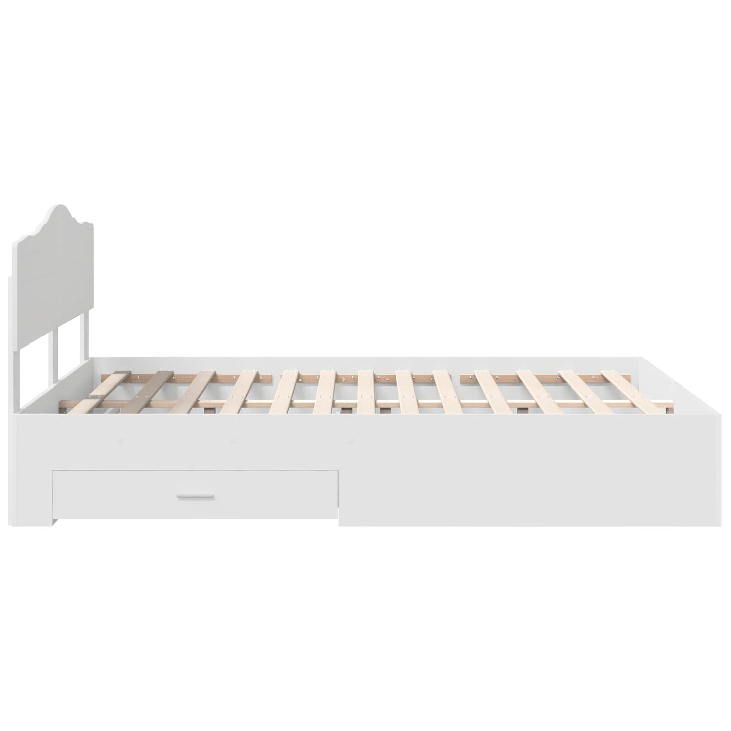 vidaXL Σκελετός Κρεβατιού Λευκό 140 x 190 cm Επεξεργασμένο ξύλο