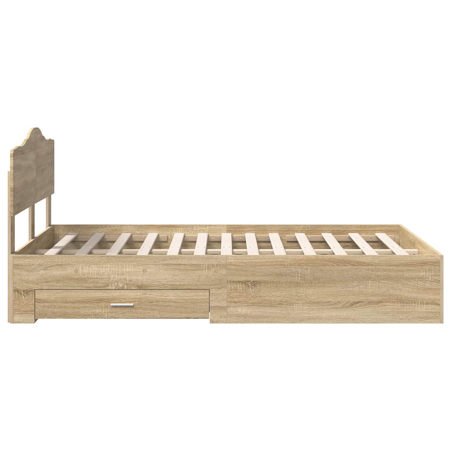 vidaXL Σκελετός Κρεβατιού Δρύς Sonoma 120 x 200 cm Επεξεργασμένο ξύλο