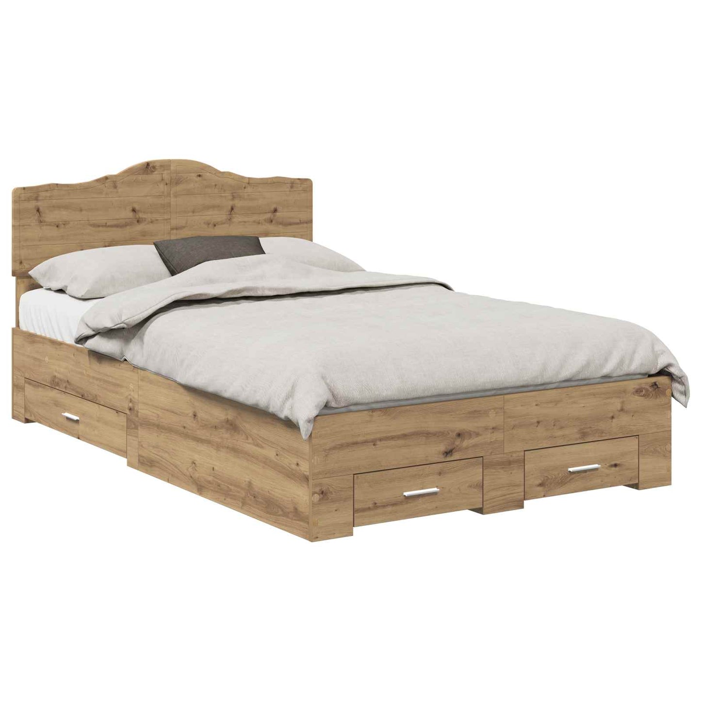 vidaXL Σκελετός Κρεβατιού Artisan Oak 120 x 190 cm Επεξεργασμένο ξύλο