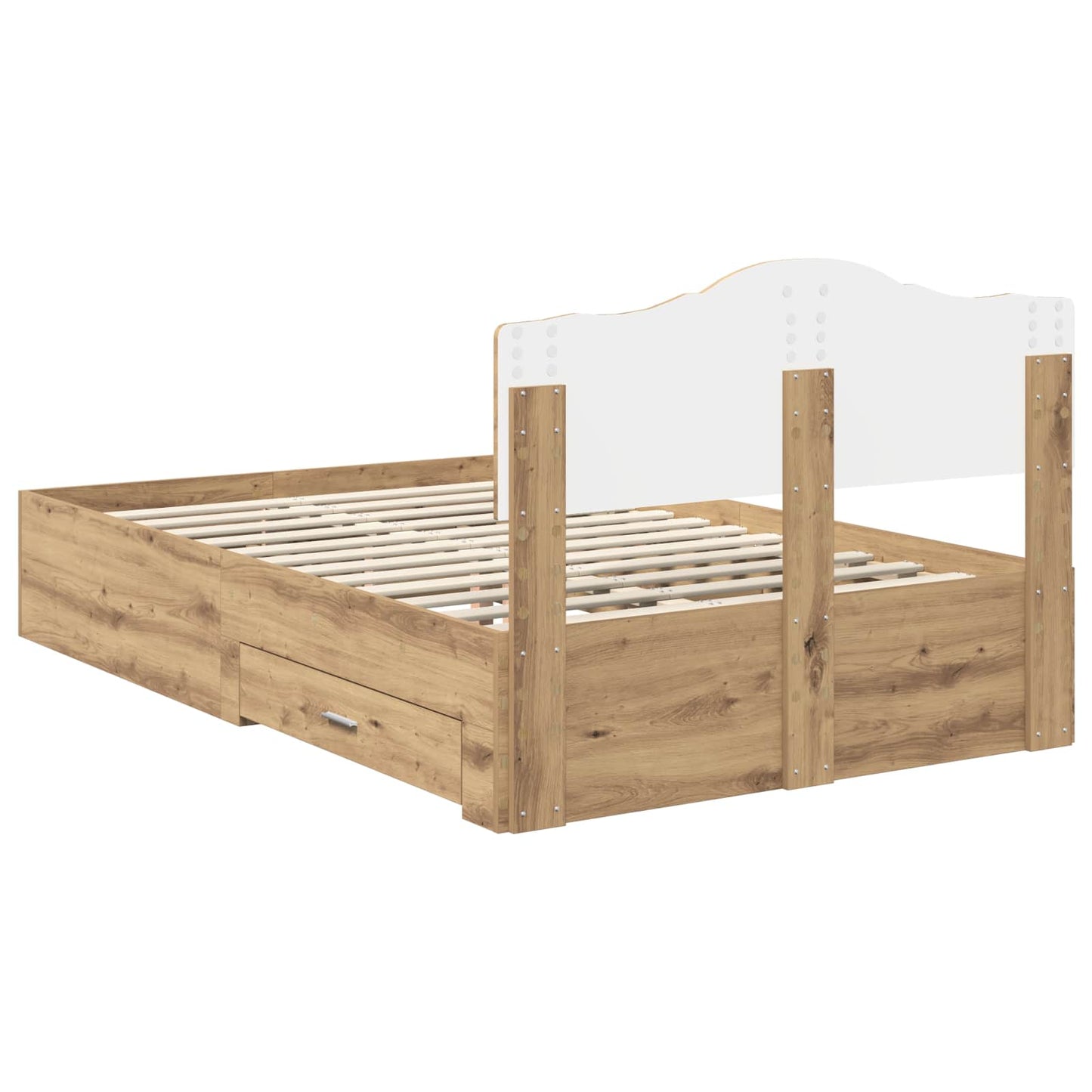 vidaXL Σκελετός Κρεβατιού Artisan Oak 120 x 190 cm Επεξεργασμένο ξύλο