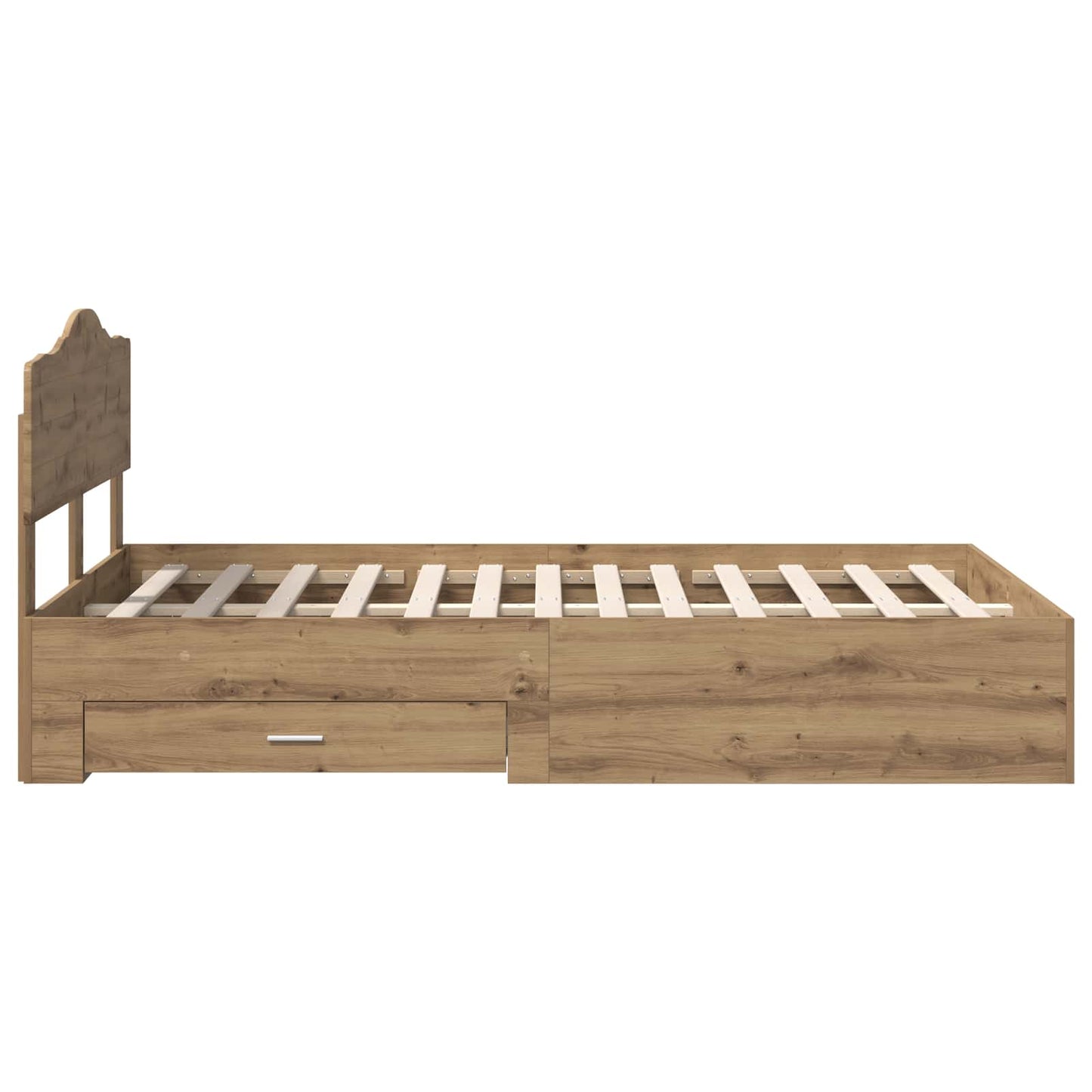vidaXL Σκελετός Κρεβατιού Artisan Oak 120 x 190 cm Επεξεργασμένο ξύλο