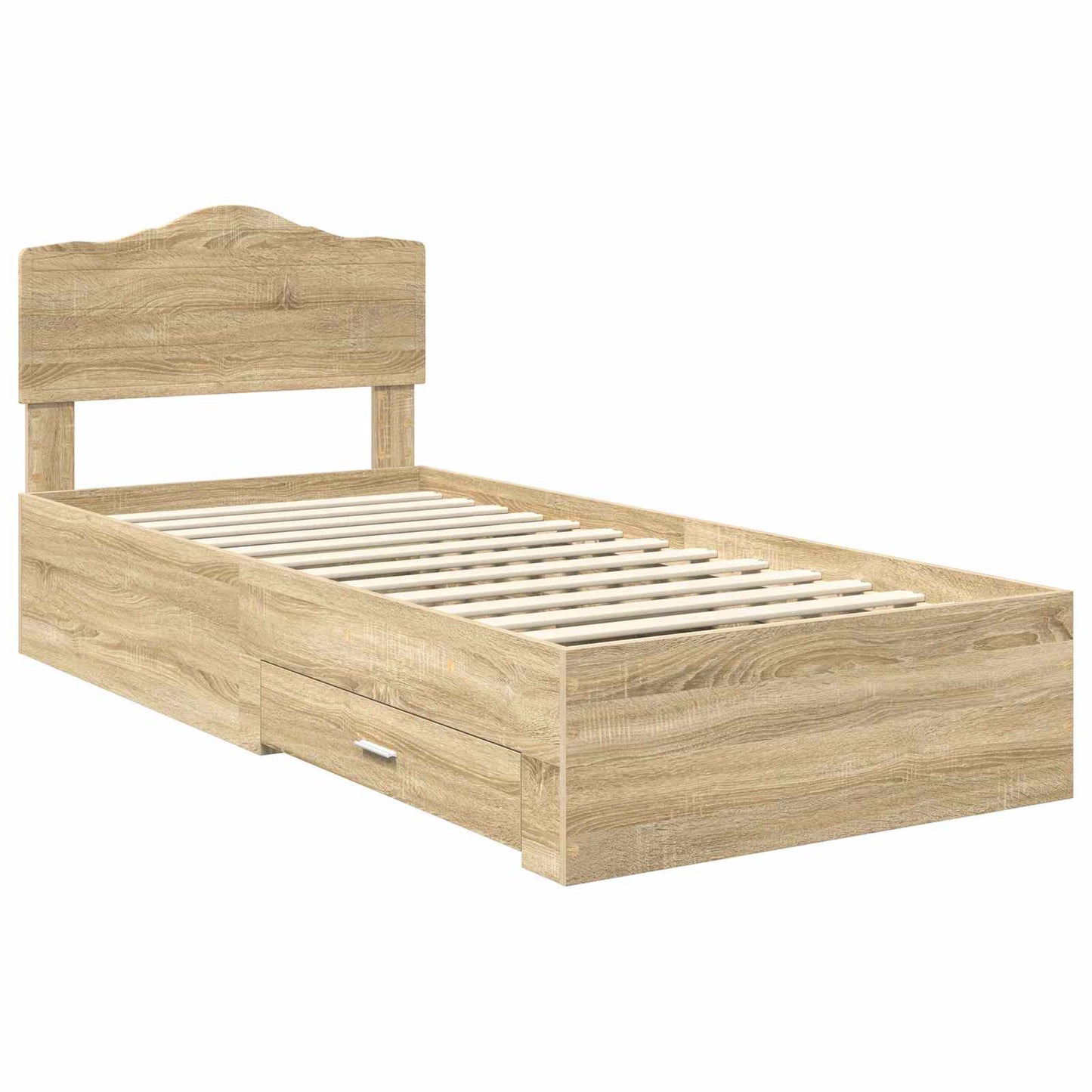 vidaXL Σκελετός Κρεβατιού Δρύς Sonoma 100 x 200 cm Επεξεργασμένο ξύλο