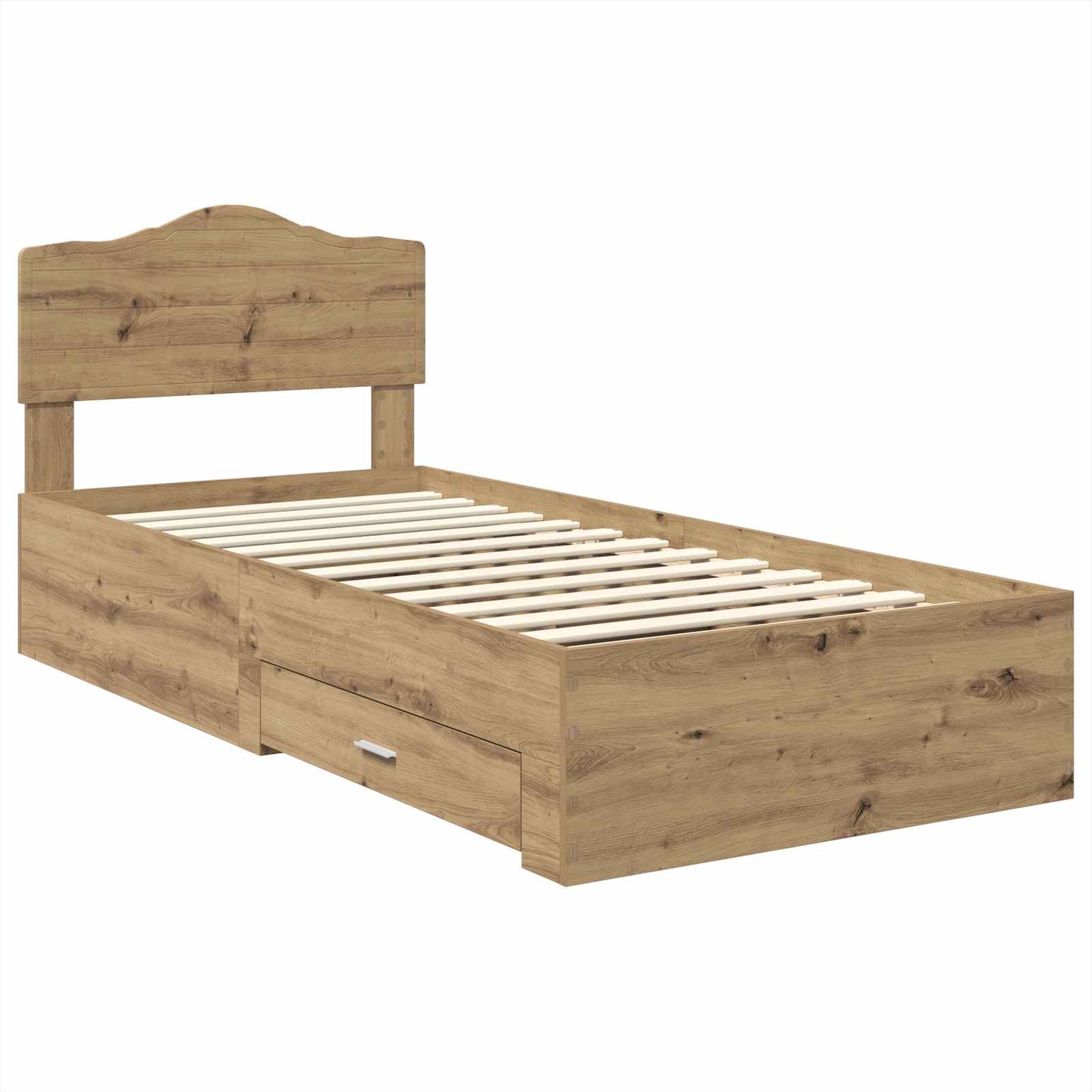 vidaXL Σκελετός Κρεβατιού Artisan Oak 100 x 200 cm Επεξεργασμένο ξύλο