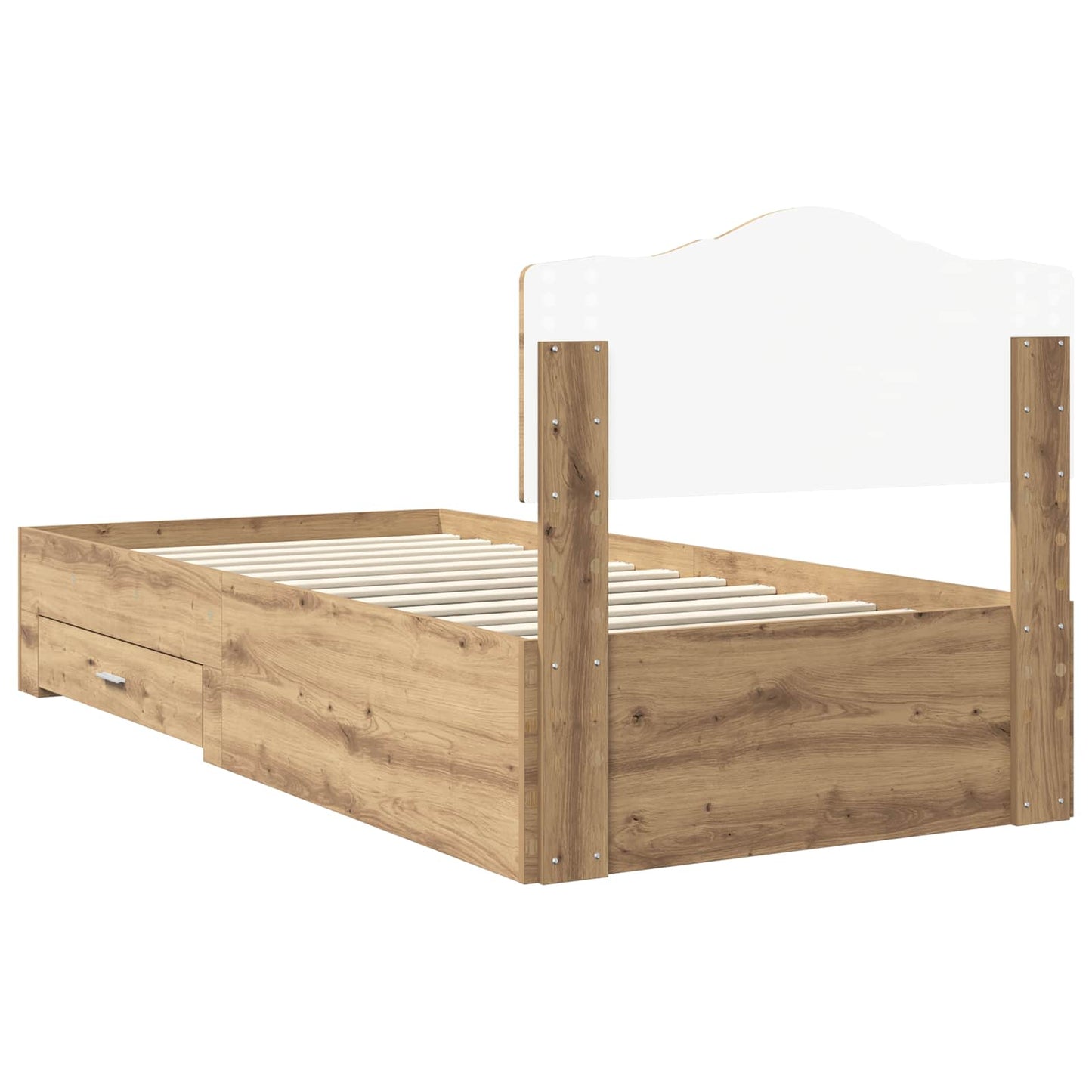 vidaXL Σκελετός Κρεβατιού Artisan Oak 100 x 200 cm Επεξεργασμένο ξύλο