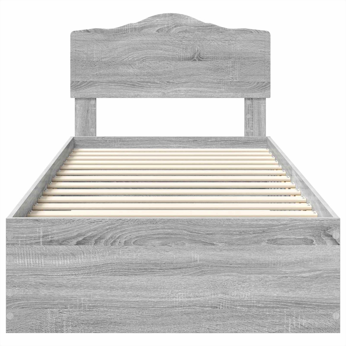 vidaXL Σκελετός Κρεβατιού Γκρίζο Σονομα 90 x 190 cm Επεξεργασμένο ξύλο