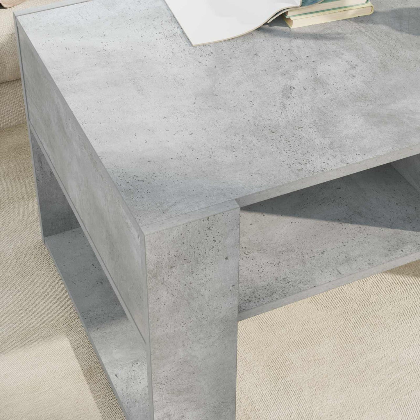 vidaXL Τραπεζάκι σαλονιού Σκυρόδεμα Γκρι 92 x 53 x 45 εκ.