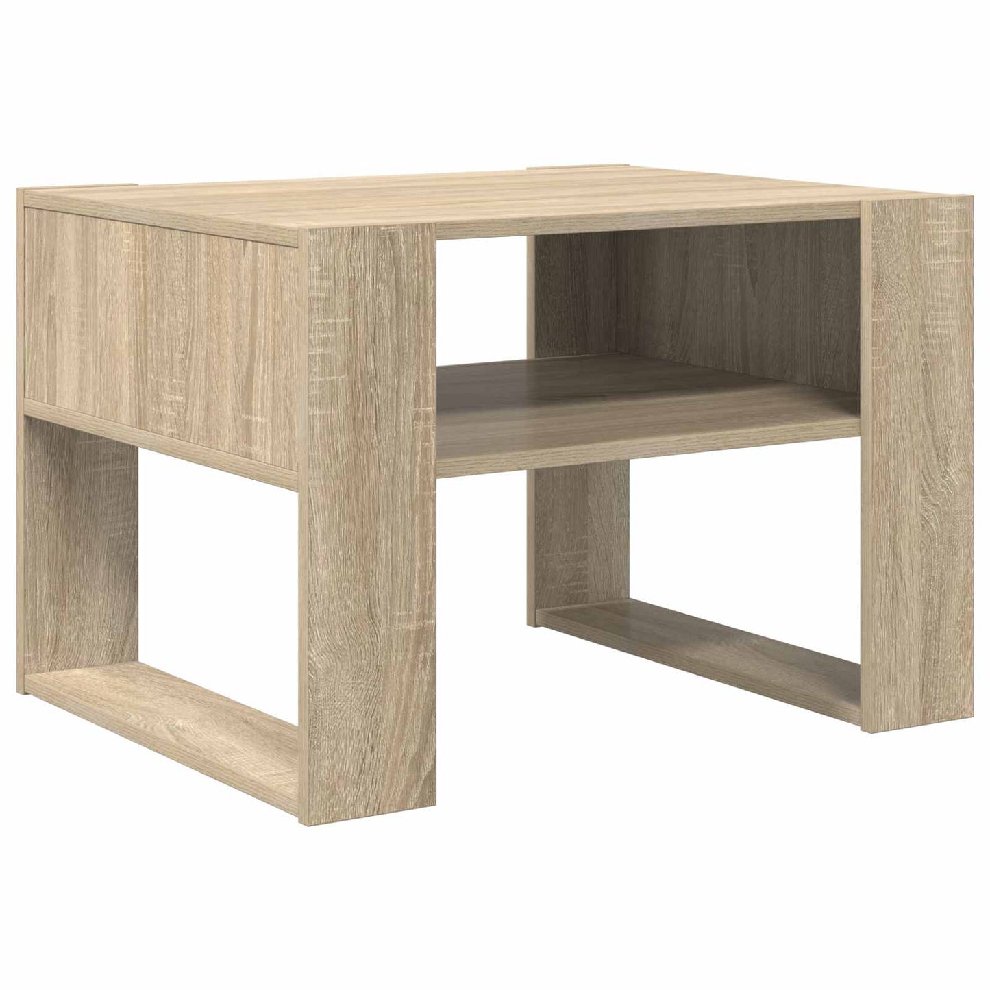 vidaXL Τραπεζάκι σαλονιού με αποθήκευση Δρύς Sonoma 66 x 53 x 45 εκ.