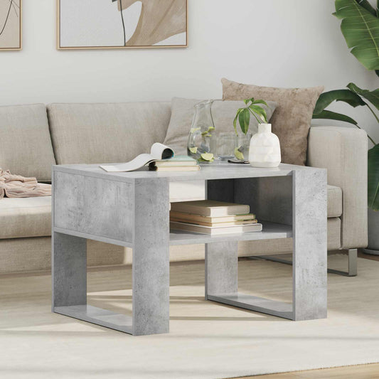 vidaXL Τραπεζάκι σαλονιού Σκυρόδεμα Γκρι 66 x 53 x 45 εκ.