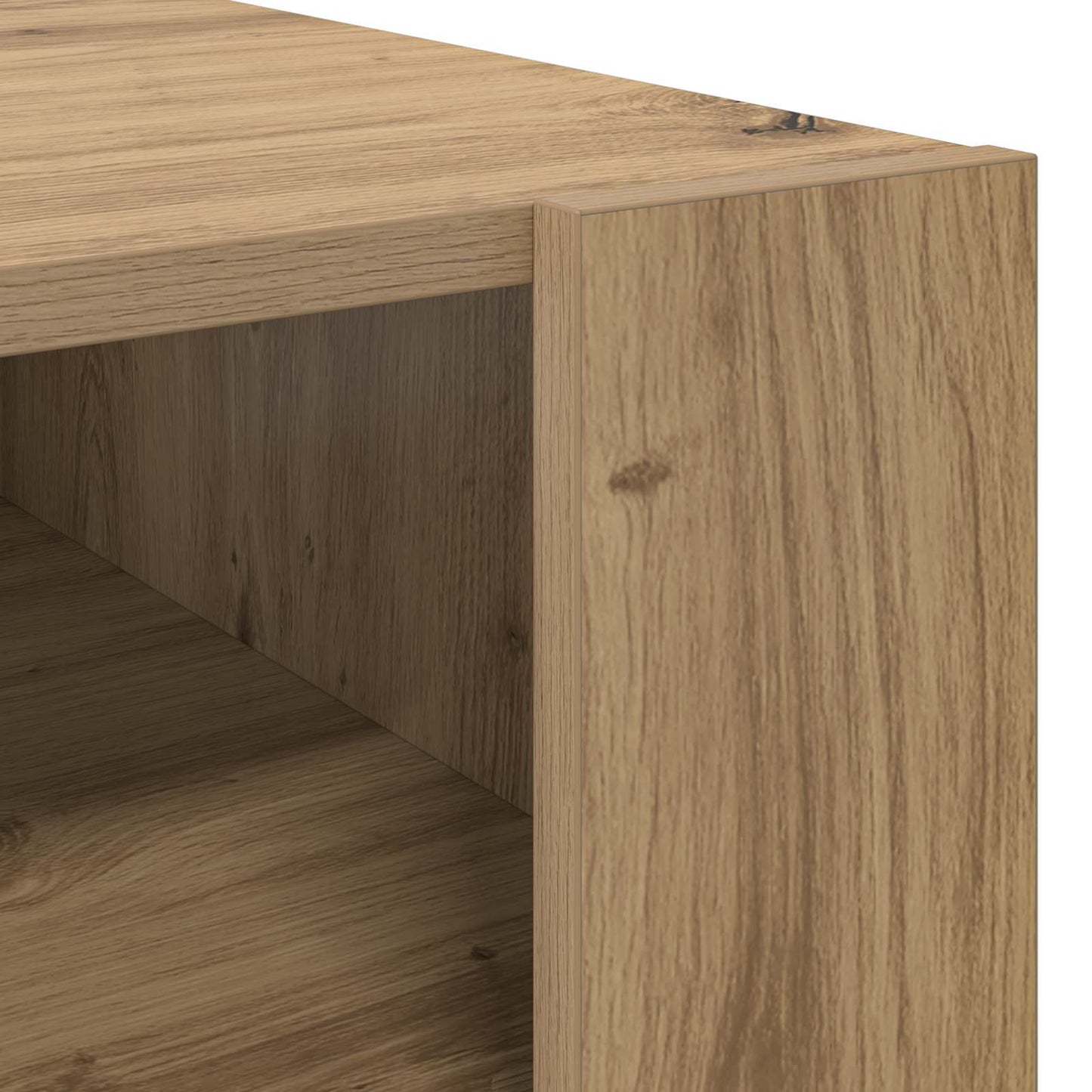 vidaXL Τραπεζάκι σαλονιού με αποθήκευση Artisan Oak 66 x 53 x 45 εκ.