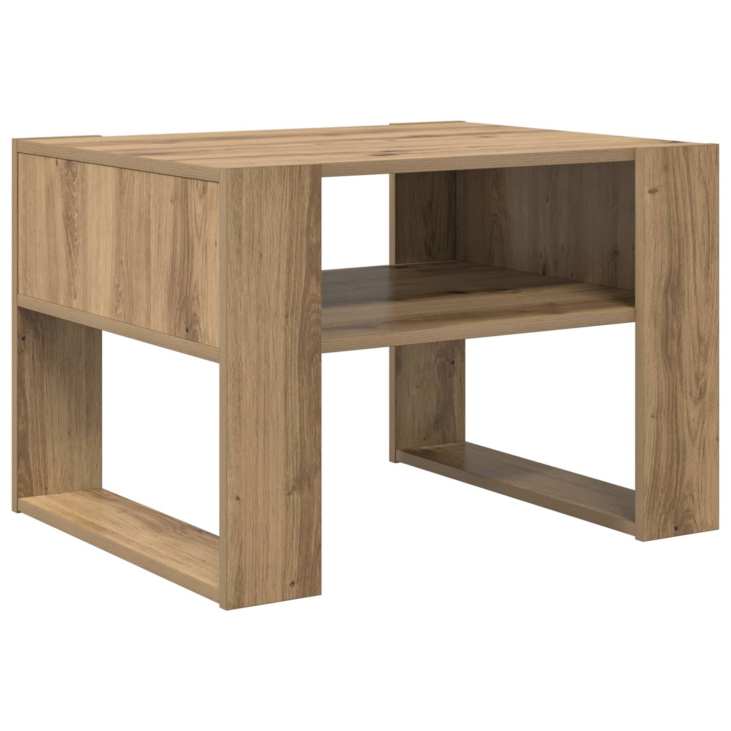 vidaXL Τραπεζάκι σαλονιού με αποθήκευση Artisan Oak 66 x 53 x 45 εκ.