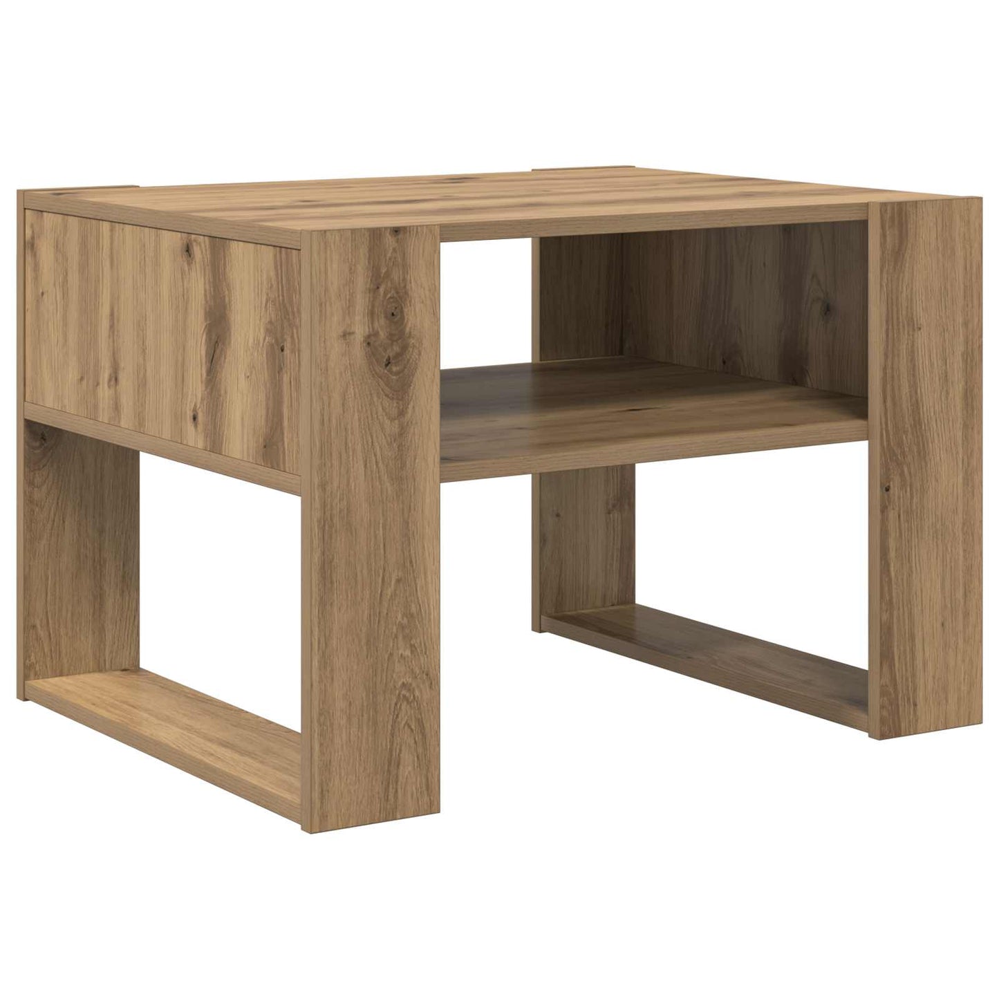 vidaXL Τραπεζάκι σαλονιού με αποθήκευση Artisan Oak 66 x 53 x 45 εκ.