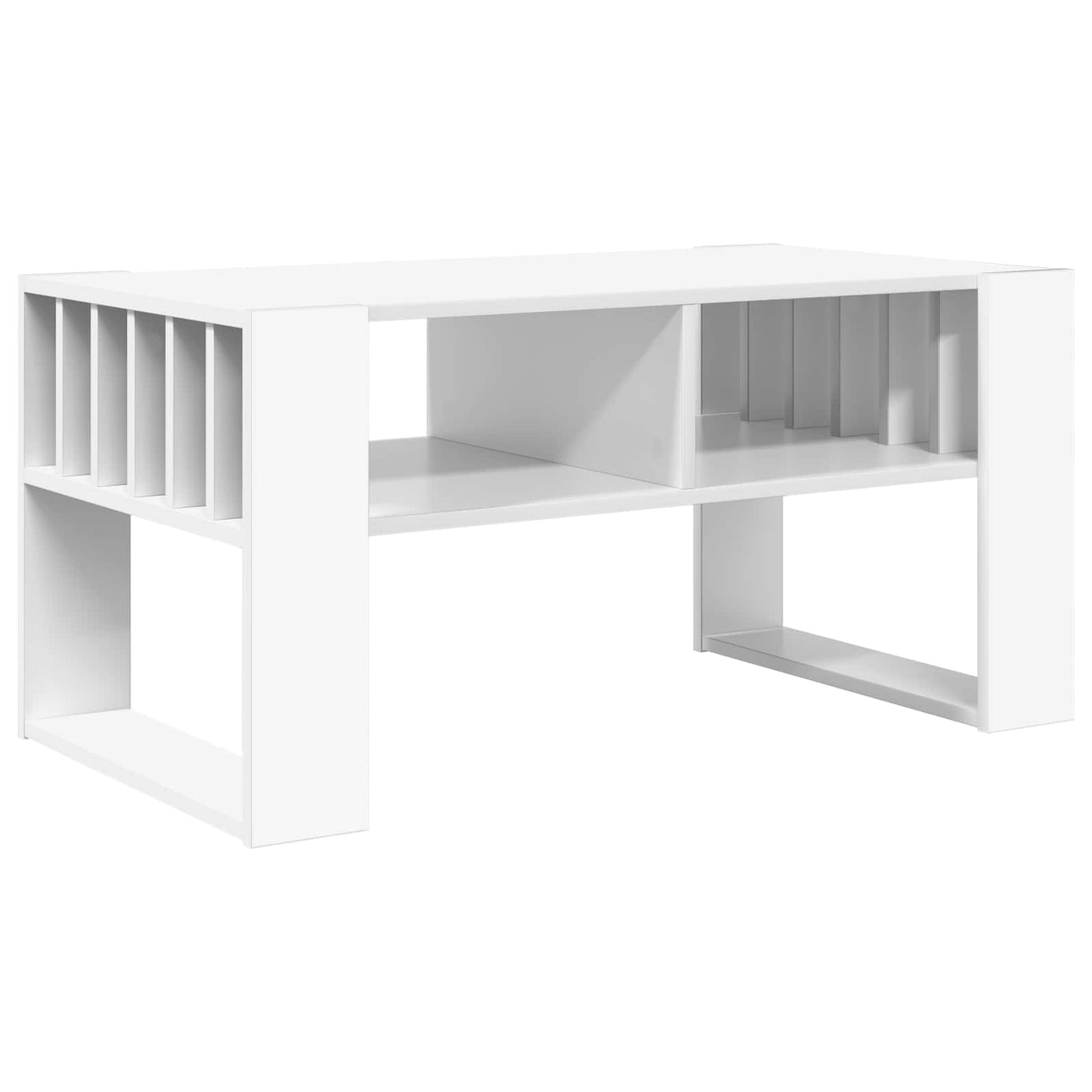 vidaXL Τραπεζάκι σαλονιού Λευκό 92 x 49,5 x 45 εκ. Επεξεργασμένο ξύλο