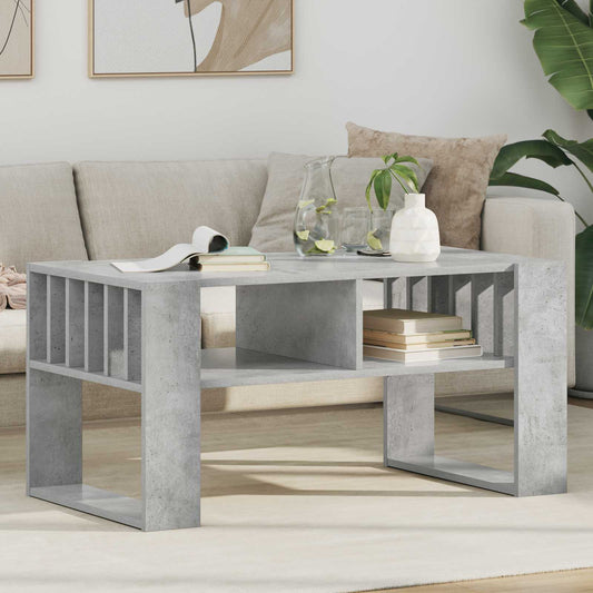 vidaXL Τραπεζάκι σαλονιού Σκυρόδεμα Γκρι 92 x 49,5 x 45 εκ.