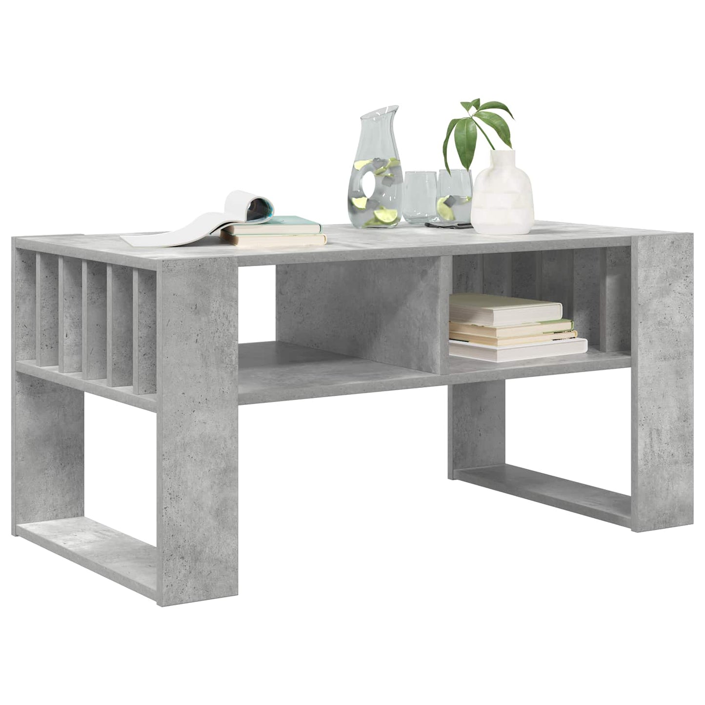 vidaXL Τραπεζάκι σαλονιού Σκυρόδεμα Γκρι 92 x 49,5 x 45 εκ.