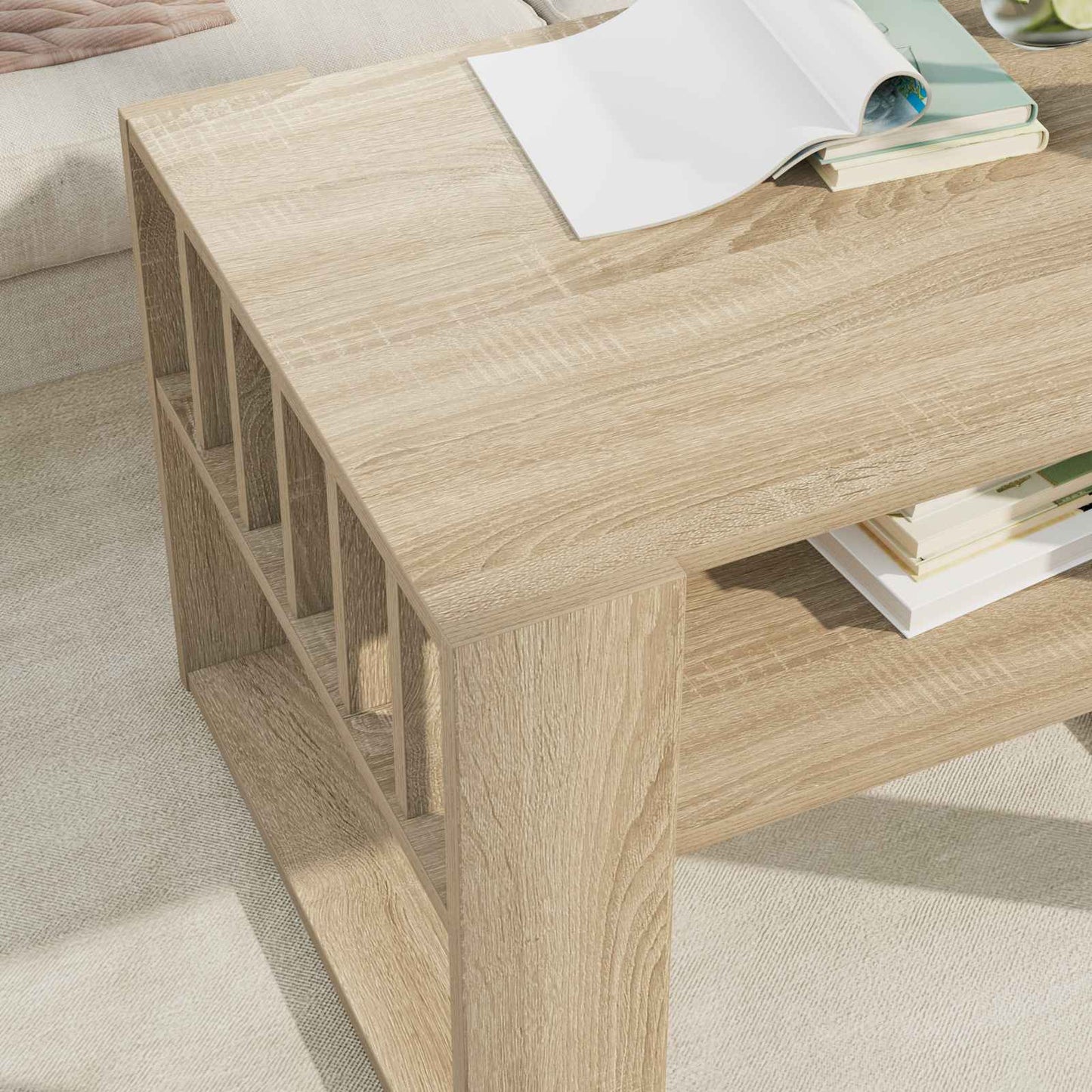 vidaXL Τραπεζάκι σαλονιού Δρύς Sonoma 66 x 49,5 x 45 εκ.