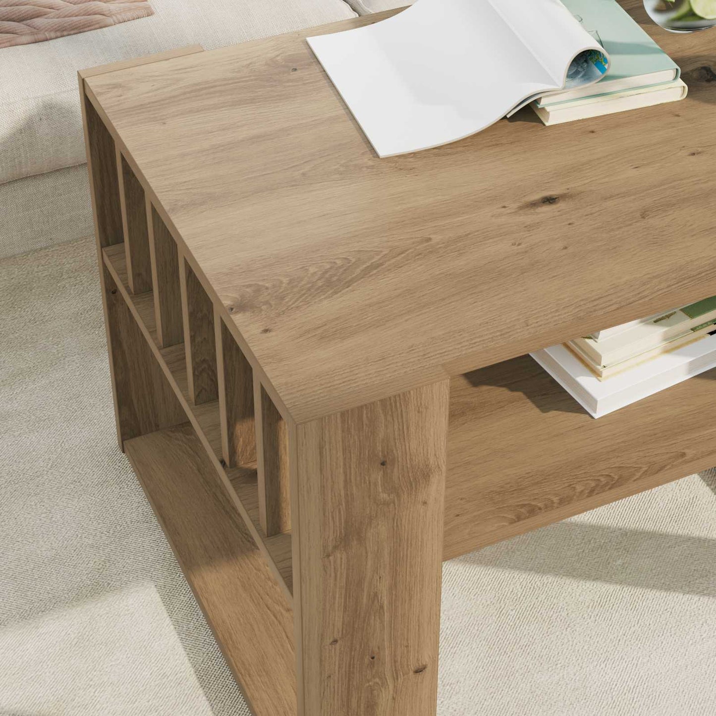 vidaXL Τραπεζάκι σαλονιού Artisan Oak 66 x 49,5 x 45 εκ.