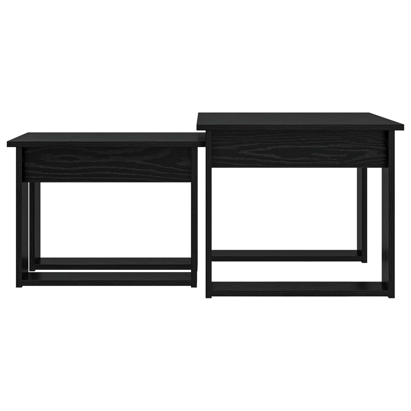 vidaXL Σετ Τραπεζιού Για Καφέ 2 pcs Μαύρη Οξυά Επεξεργασμένο ξύλο