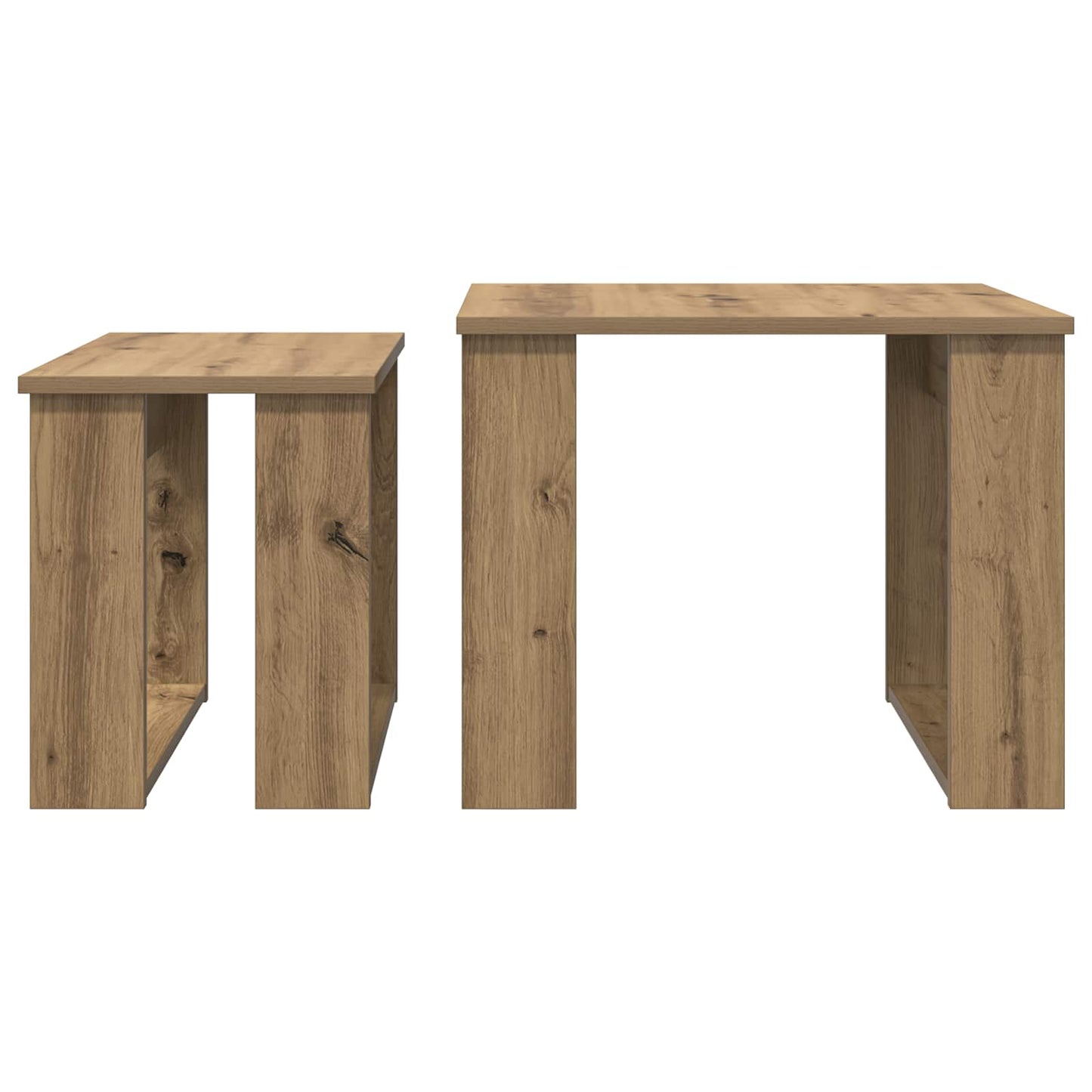 vidaXL Σετ Τραπεζιού Για Καφέ 2 τμχ. Artisan Oak 50 x 52 x 42 εκ