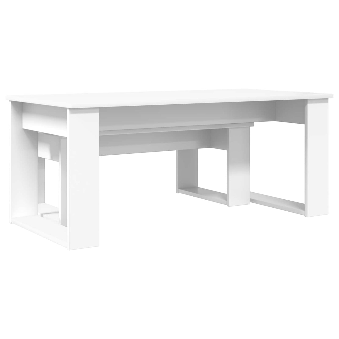 vidaXL Σετ Τραπεζιού Για Καφέ 2 pcs Λευκό Επεξεργασμένο ξύλο