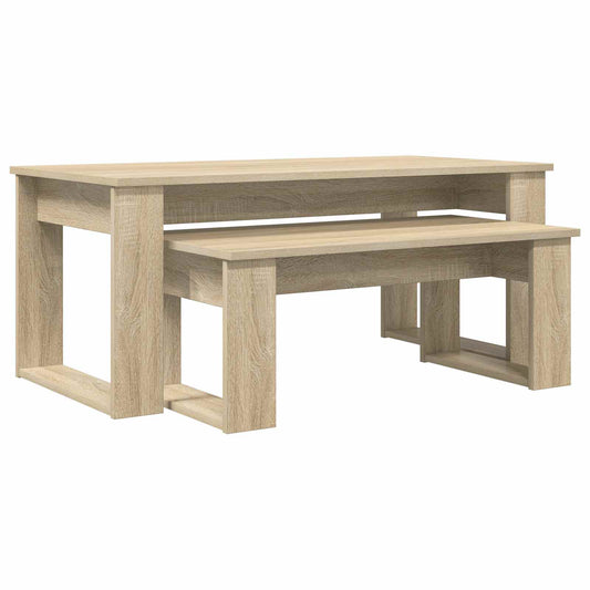 vidaXL Σετ Τραπεζιού Για Καφέ 2 pcs Δρύς Sonoma Επεξεργασμένο ξύλο