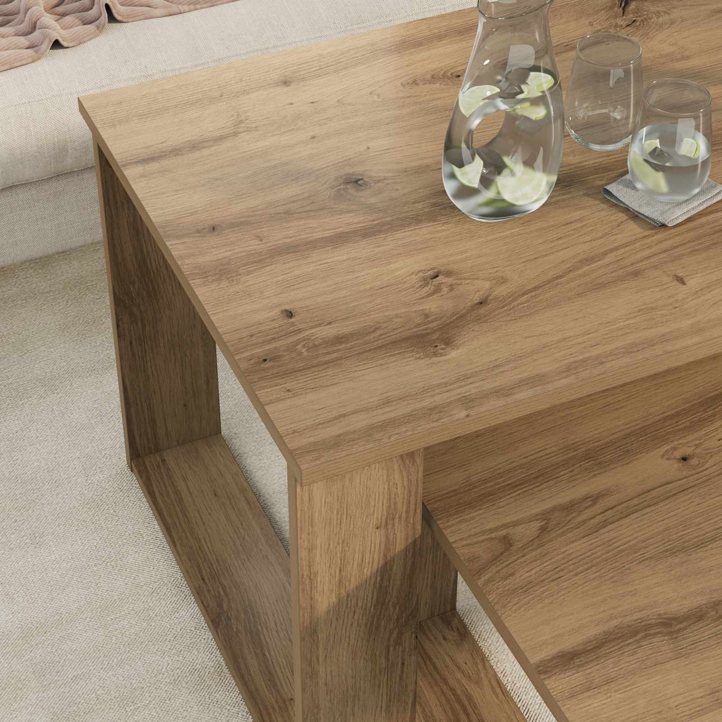 vidaXL Σετ Τραπεζιού Για Καφέ 2 pcs Artisan Oak Επεξεργασμένο ξύλο