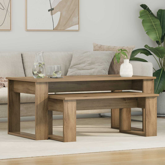 vidaXL Σετ Τραπεζιού Για Καφέ 2 τμχ. Artisan Oak 100 x 50 x 42 εκ