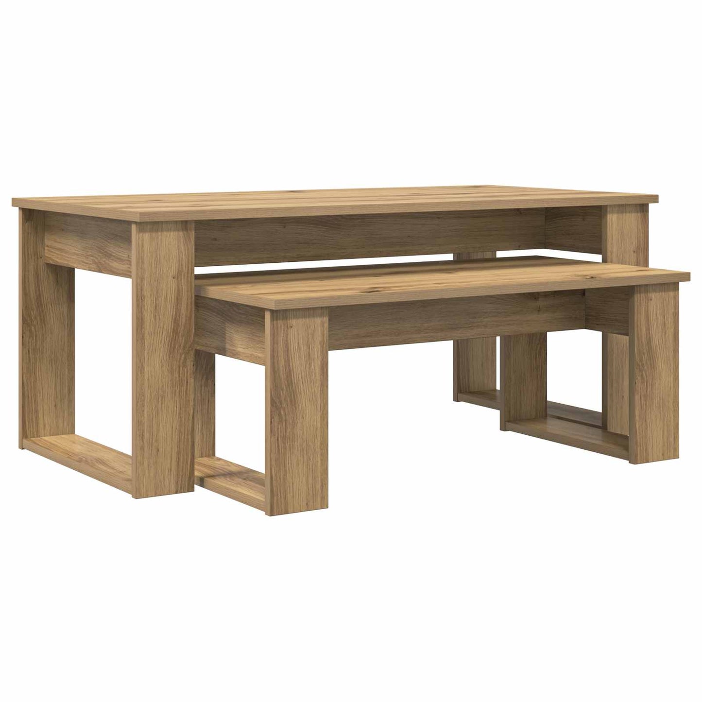 vidaXL Σετ Τραπεζιού Για Καφέ 2 pcs Artisan Oak Επεξεργασμένο ξύλο