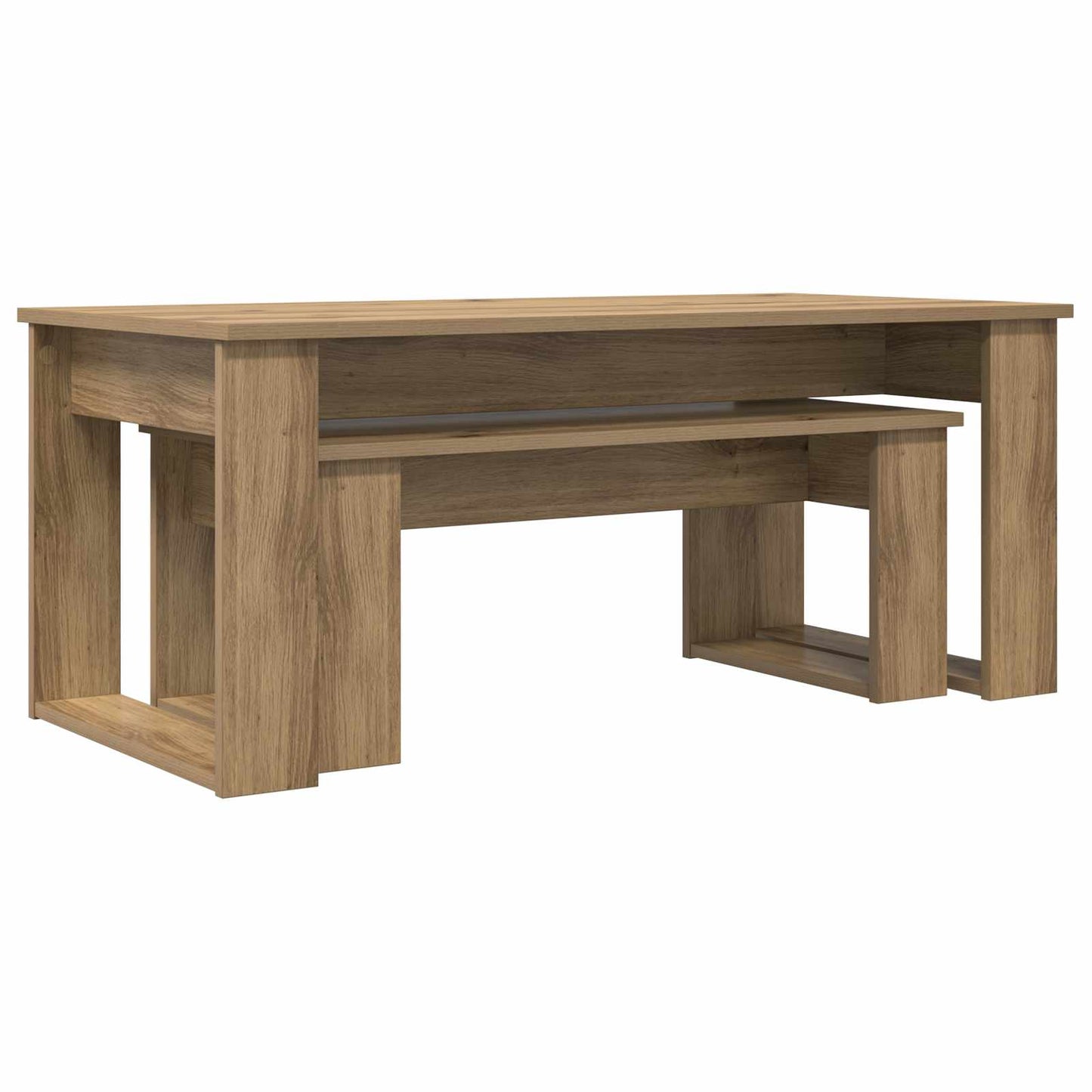 vidaXL Σετ Τραπεζιού Για Καφέ 2 pcs Artisan Oak Επεξεργασμένο ξύλο