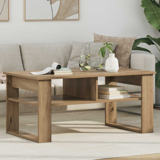 vidaXL Τραπεζάκι σαλονιού με αποθήκευση Artisan Oak 96 x 54 x 44 εκ