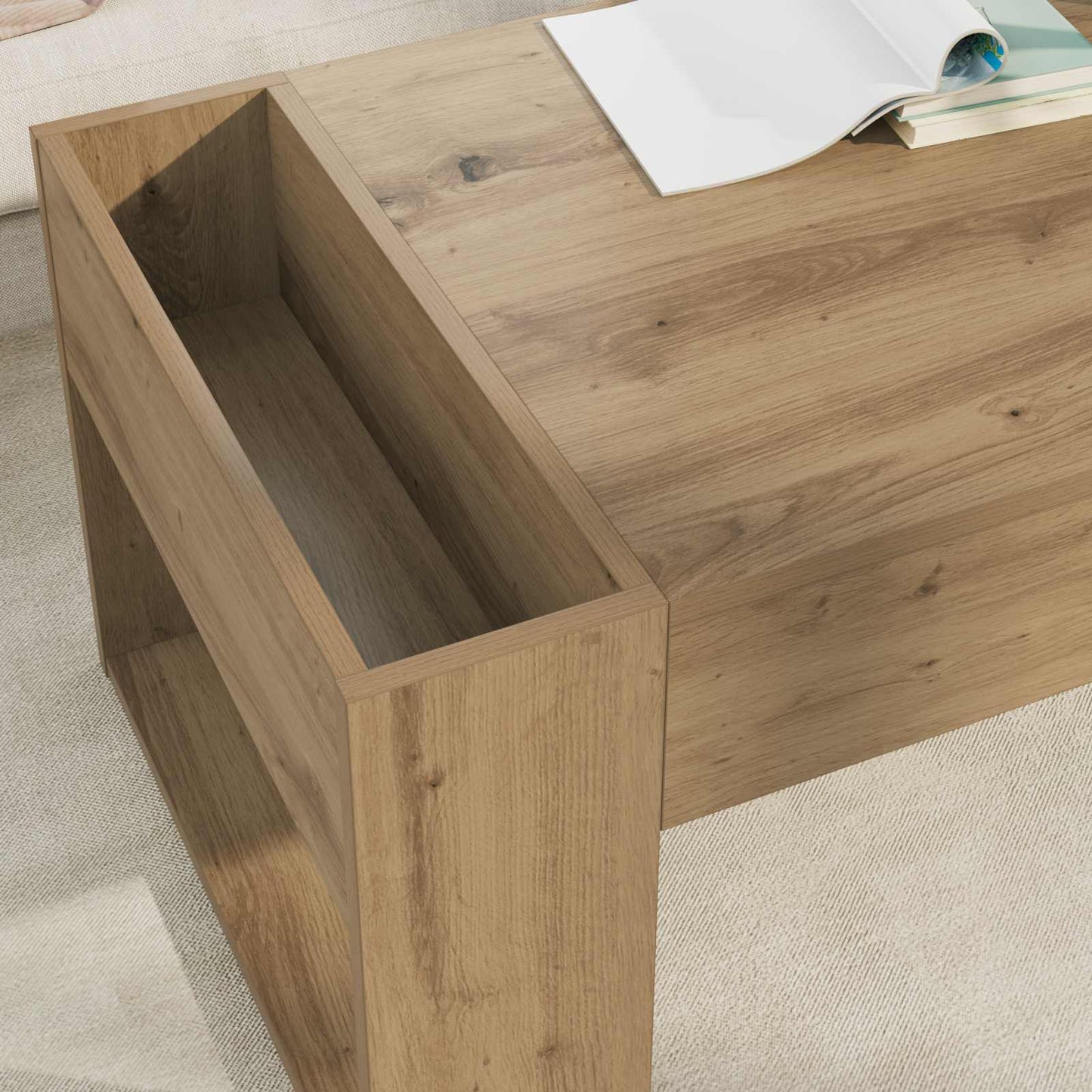 vidaXL Τραπεζάκι σαλονιού Artisan Oak 110 x 50 x 41 εκ