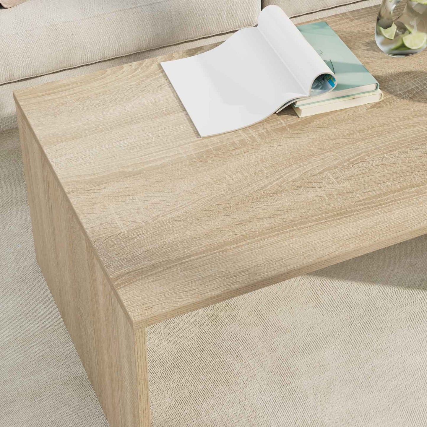 vidaXL Τραπεζάκι σαλονιού Δρύς Sonoma 95 x 50 x 34 εκ