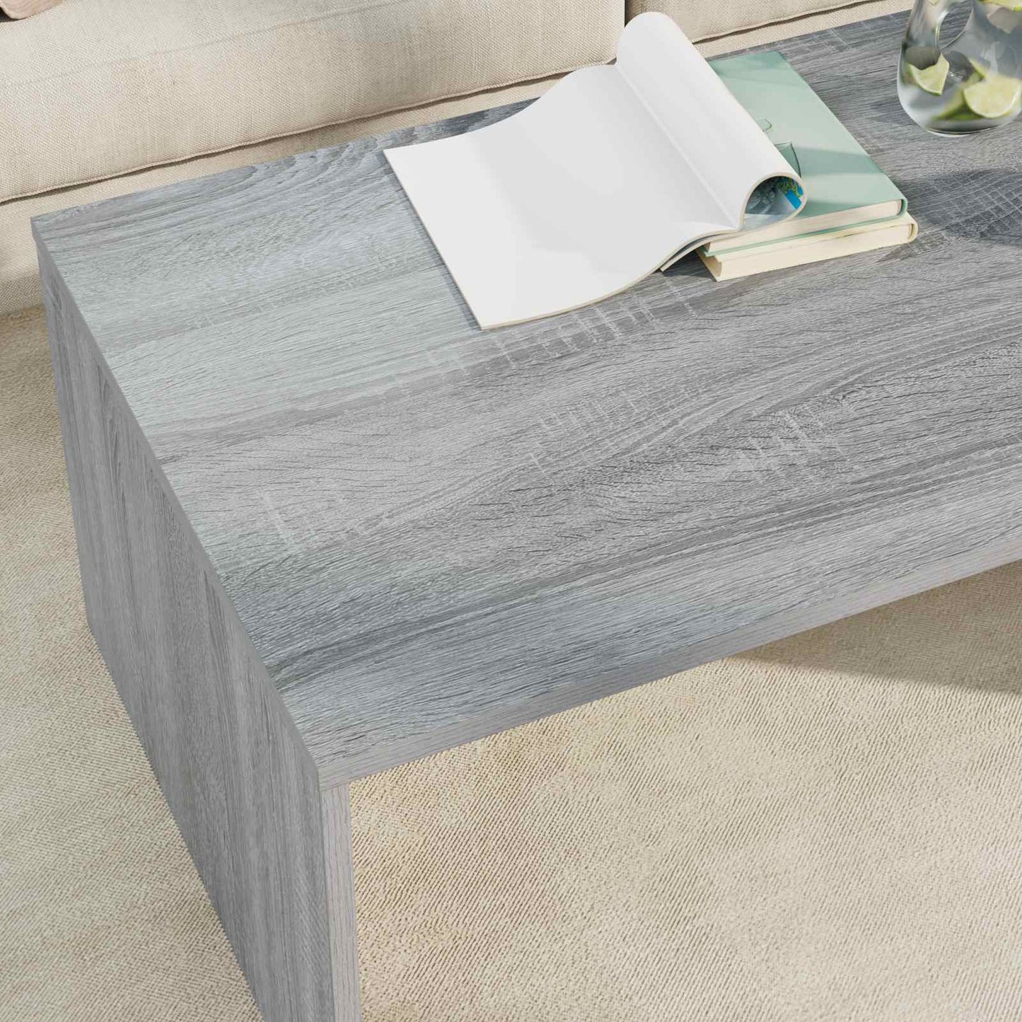 vidaXL Τραπεζάκι σαλονιού Γκρίζο Σονομα 95 x 50 x 34 εκ