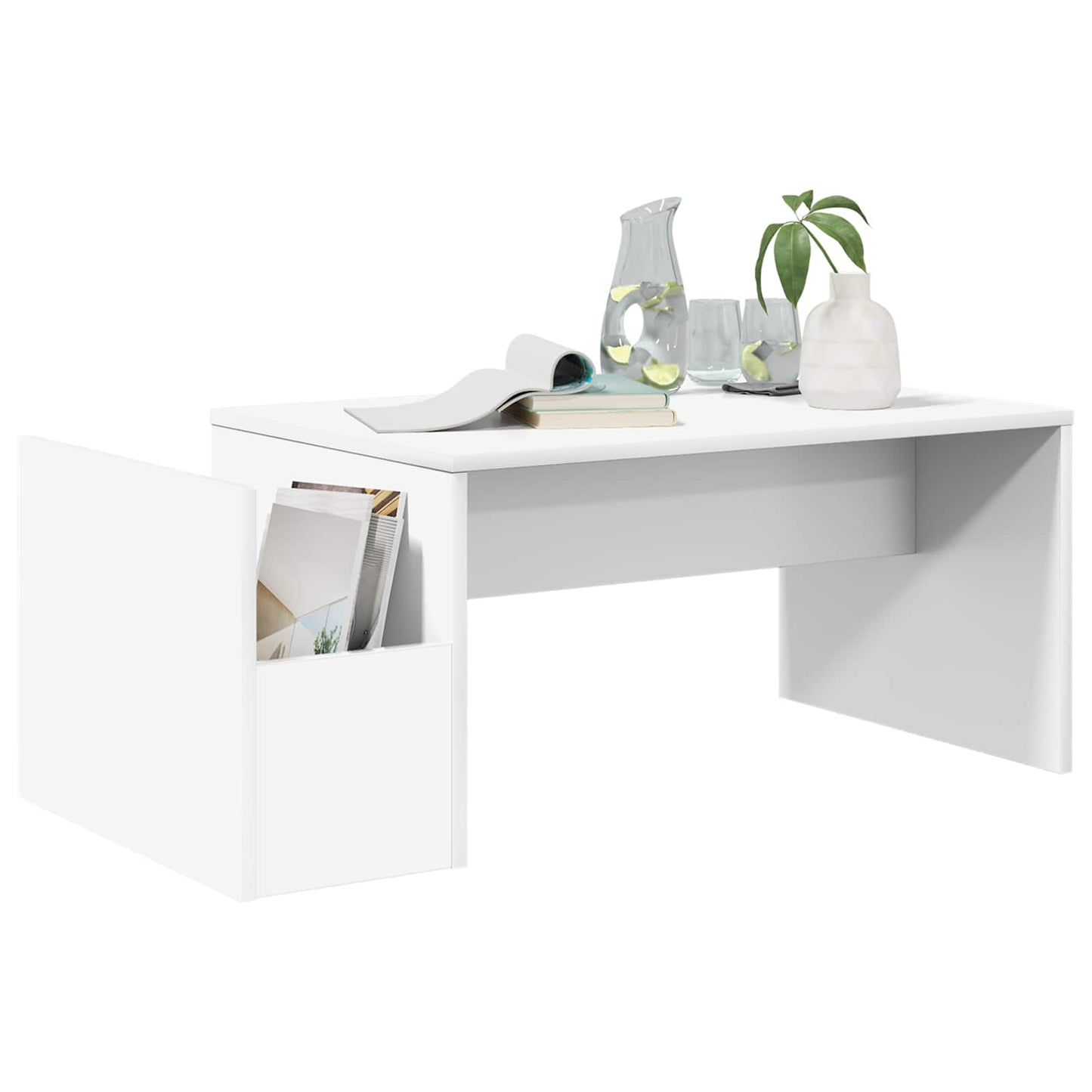 vidaXL Τραπεζάκι σαλονιού Λευκό 90 x 45 x 35 cm Επεξεργασμένο ξύλο