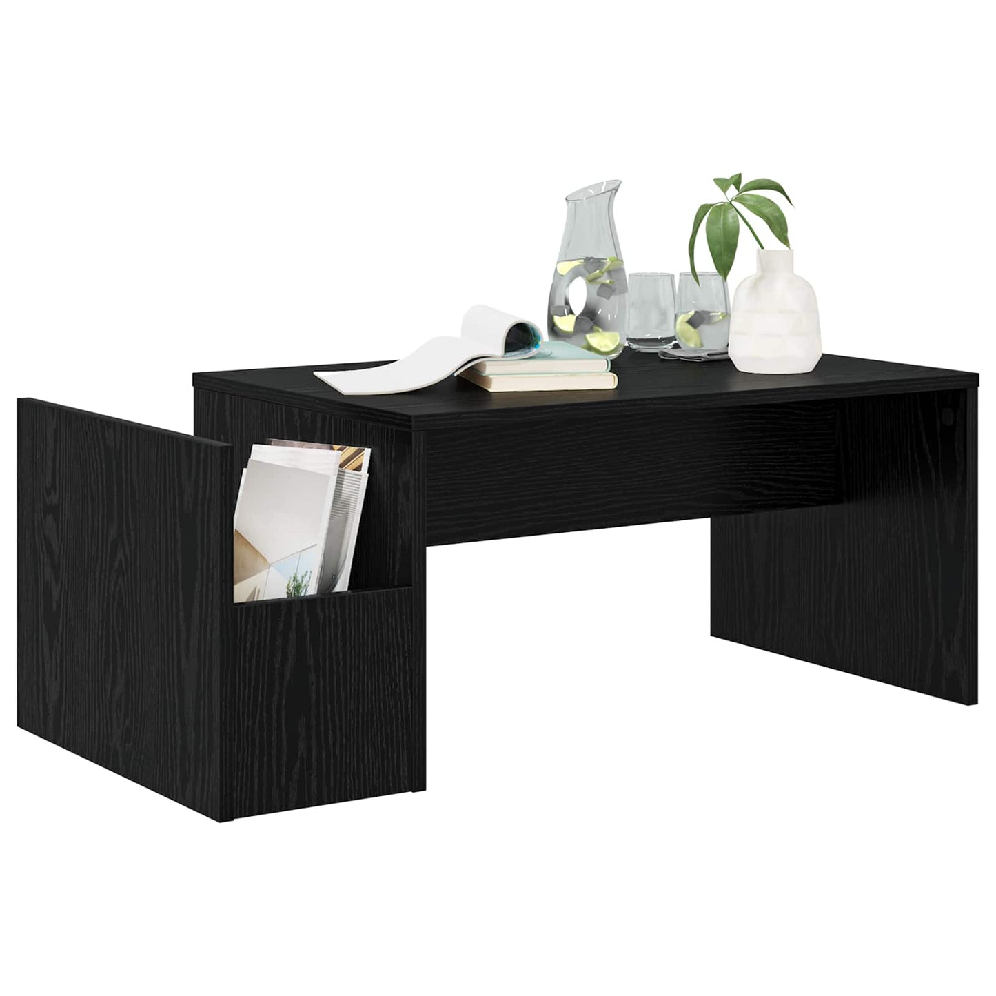 vidaXL Τραπεζάκι σαλονιού Μαύρη Οξυά 90 x 45 x 35 cm