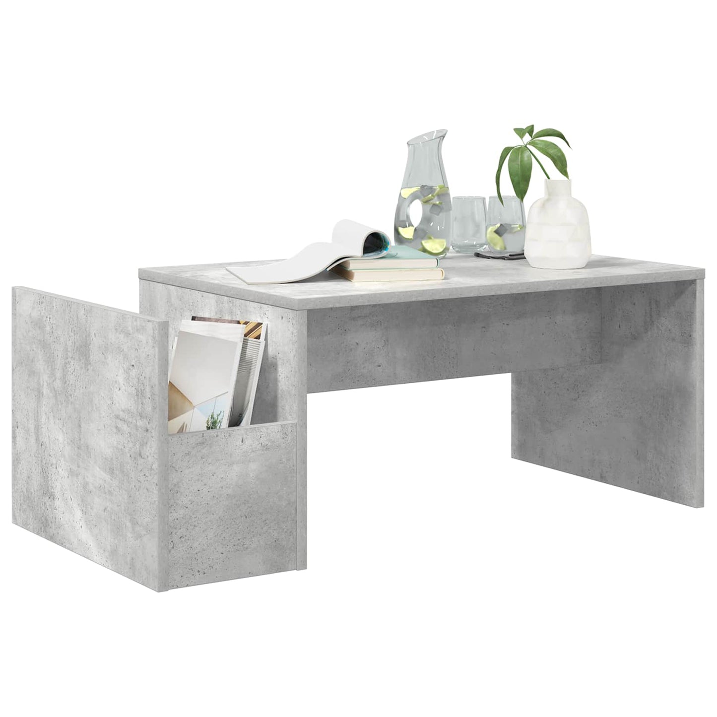 vidaXL Τραπεζάκι σαλονιού Σκυρόδεμα Γκρι 90 x 45 x 35 cm