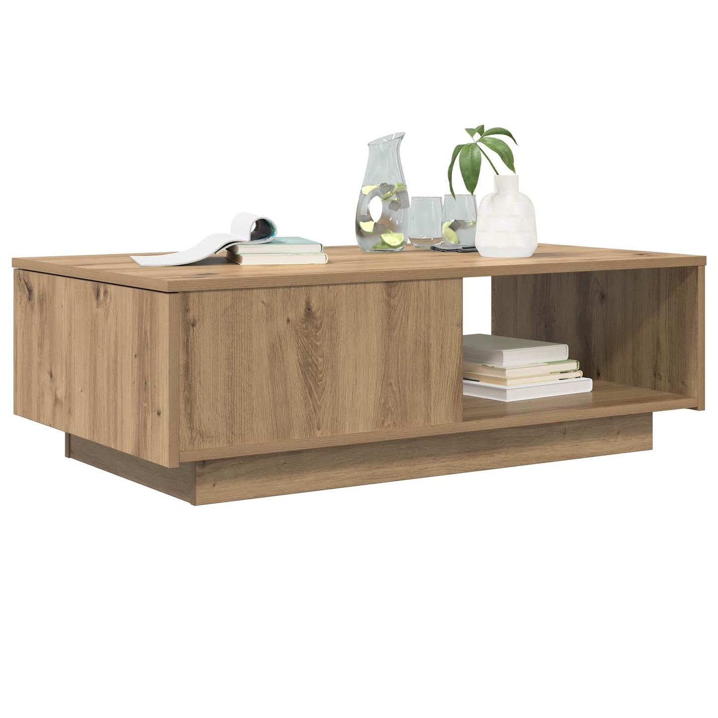 vidaXL Τραπεζάκι σαλονιού με συρτάρι Artisan Oak 95 x 55 x 31 εκ