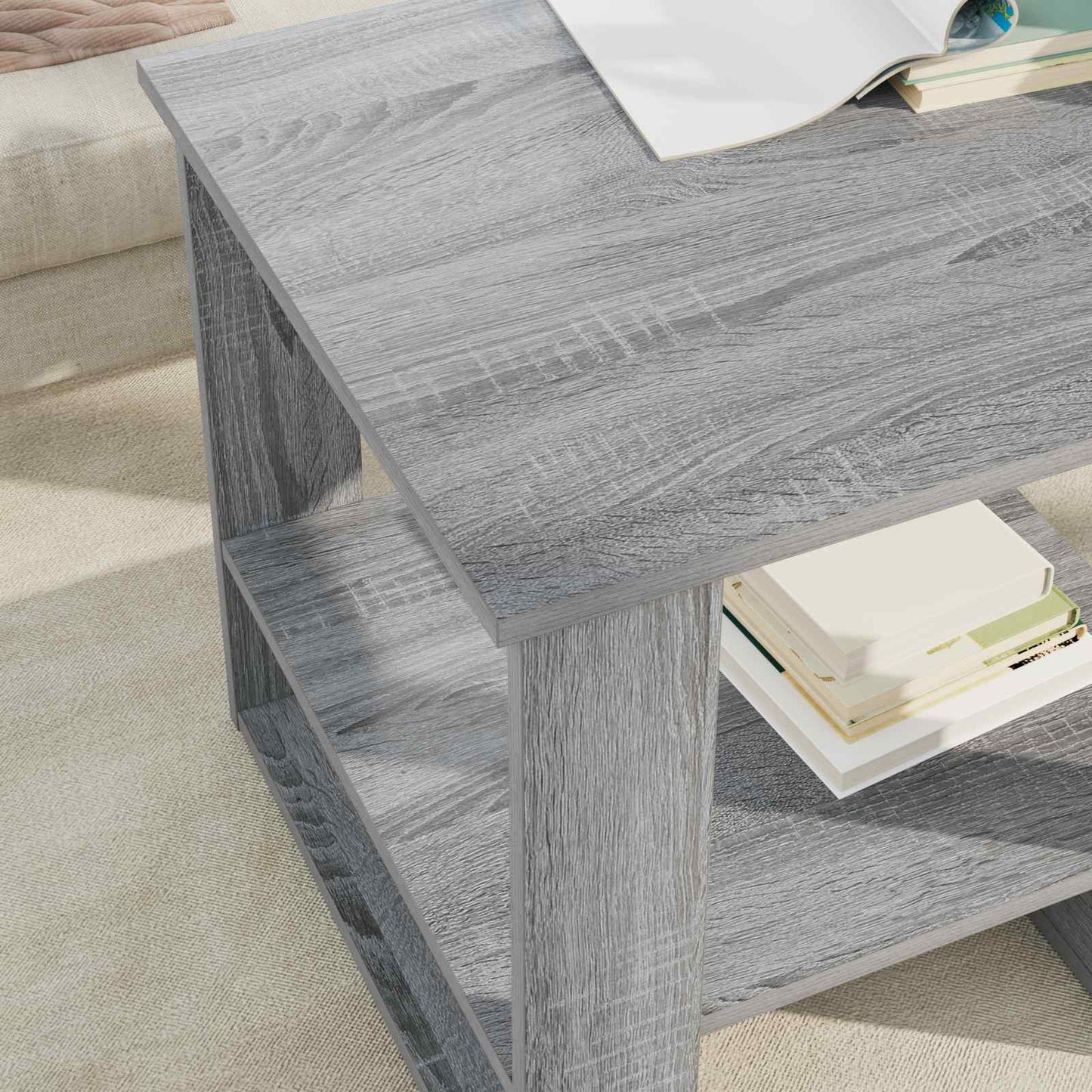 vidaXL Τραπεζάκι σαλονιού Γκρίζο Σονομα 51 x 50 x 50 εκ.