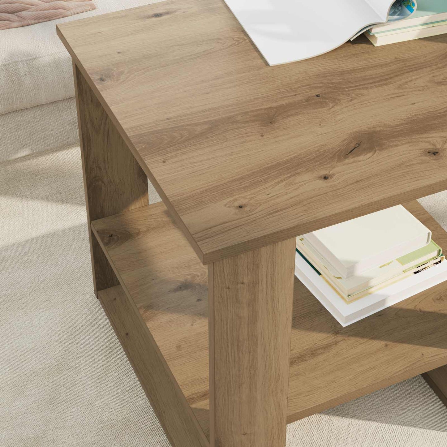 vidaXL Τραπεζάκι σαλονιού Artisan Oak 51 x 50 x 50 εκ.