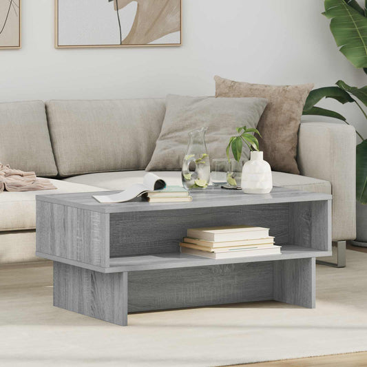 vidaXL Τραπεζάκι σαλονιού Γκρι Sonoma 80 x 46 x 35 εκ.