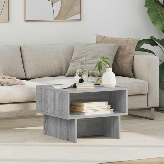 vidaXL Τραπεζάκι σαλονιού Γκρι Sonoma 48 x 46 x 35 εκ.