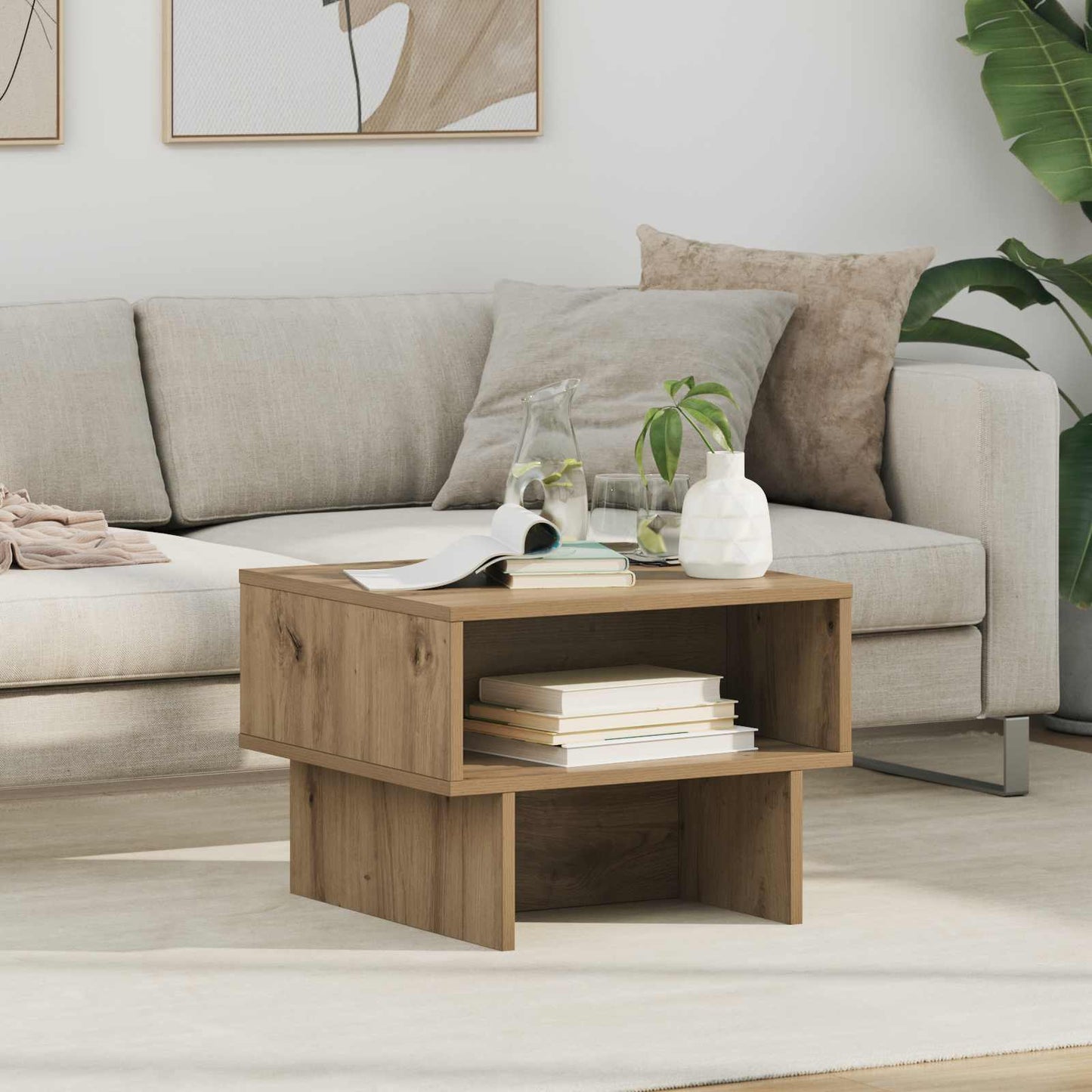 vidaXL Τραπεζάκι σαλονιού Artisan Oak 48 x 46 x 35 εκ.