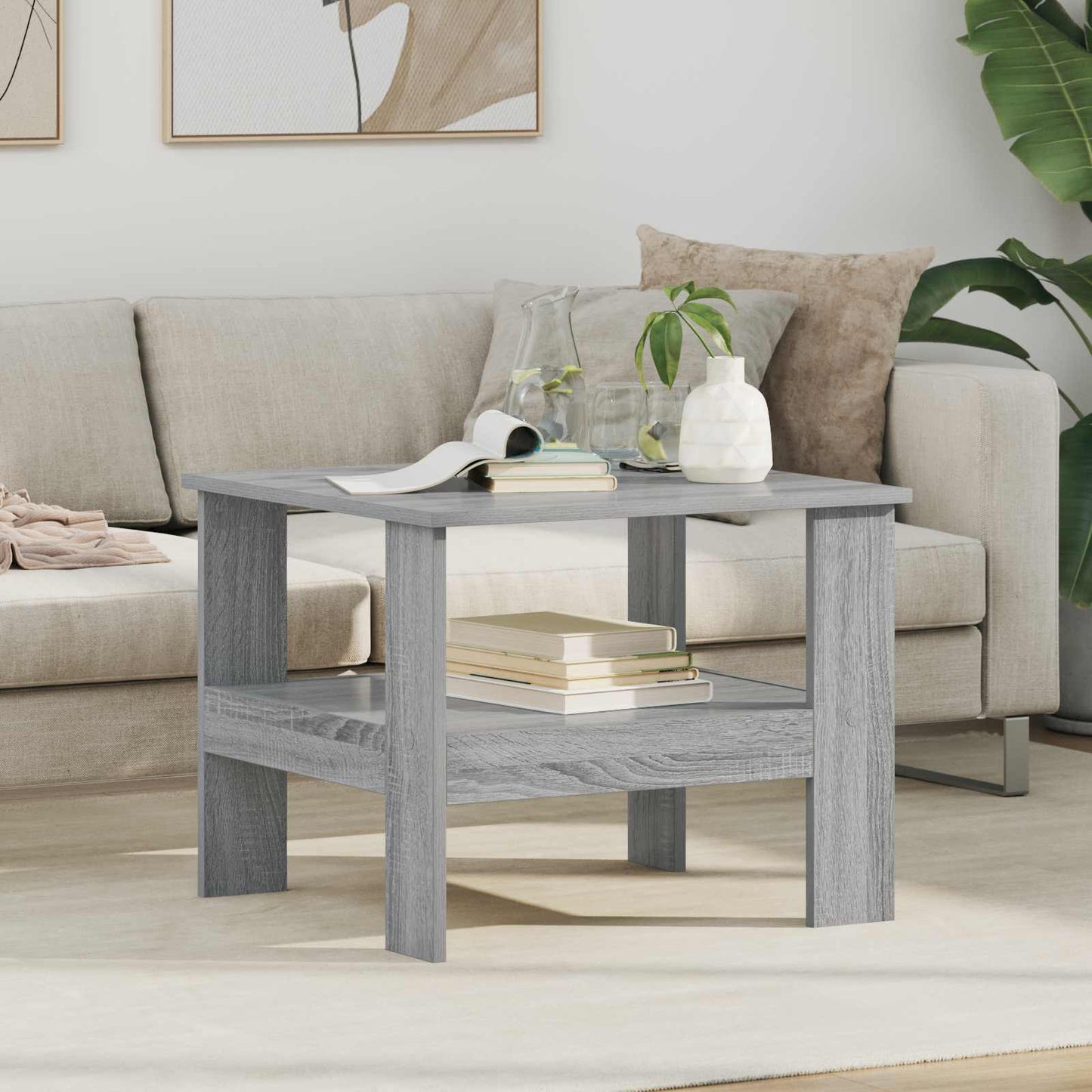 vidaXL Τραπεζάκι σαλονιού Γκρίζο Σονομα 57 x 55 x 45 εκ