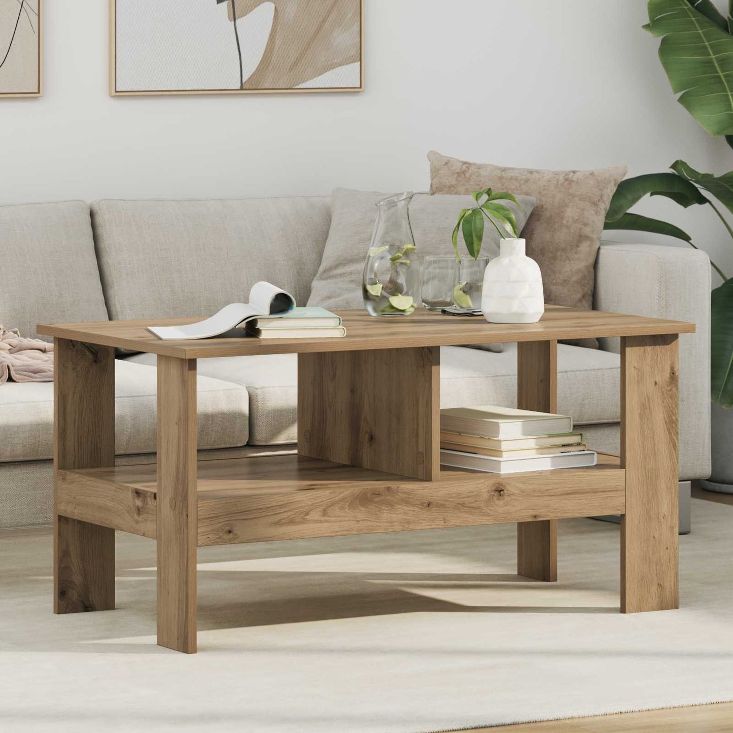 vidaXL Τραπεζάκι σαλονιού Artisan Oak 90 x 50 x 45 cm