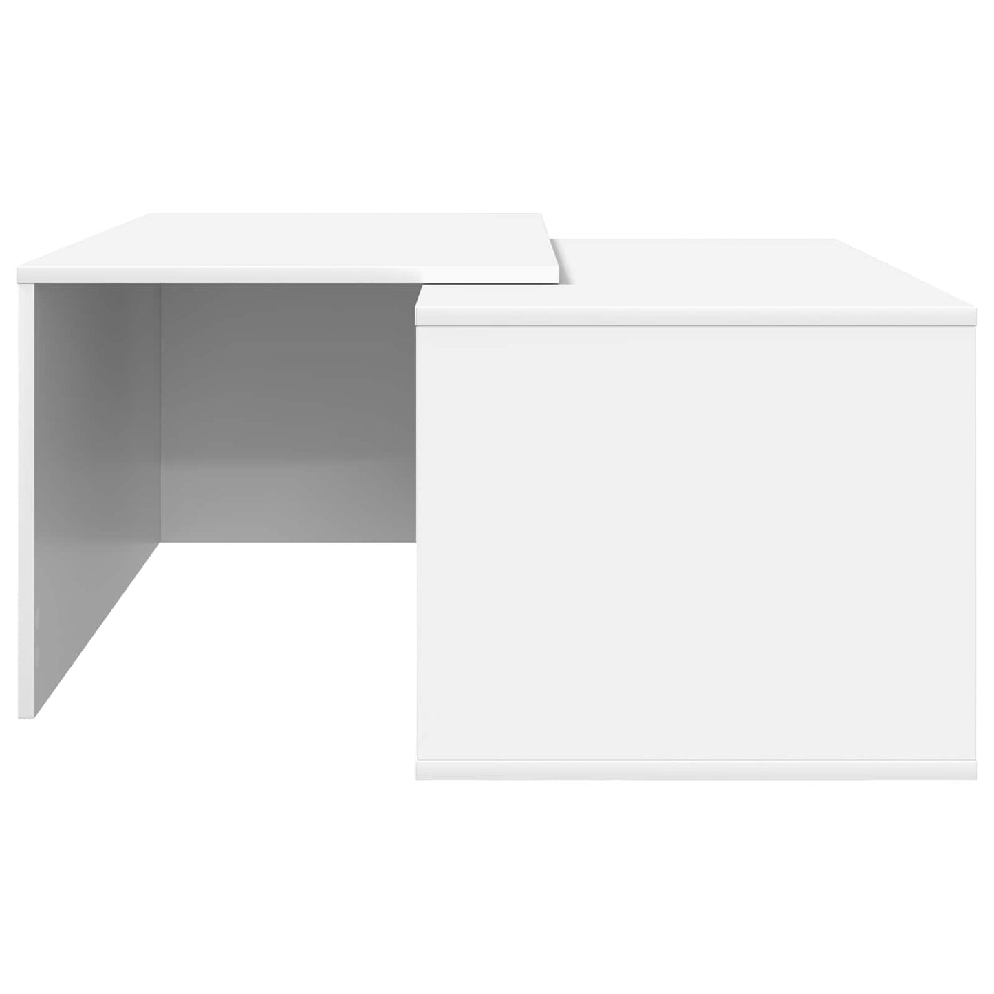 vidaXL Σετ Τραπεζιού Για Καφέ 2 pcs Λευκό Επεξεργασμένο ξύλο