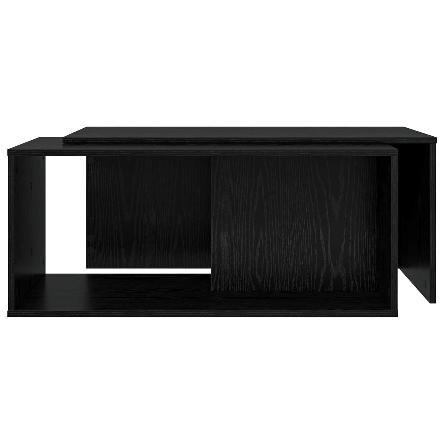 vidaXL Σετ Τραπεζιού Για Καφέ 2 pcs Μαύρη Οξυά Επεξεργασμένο ξύλο